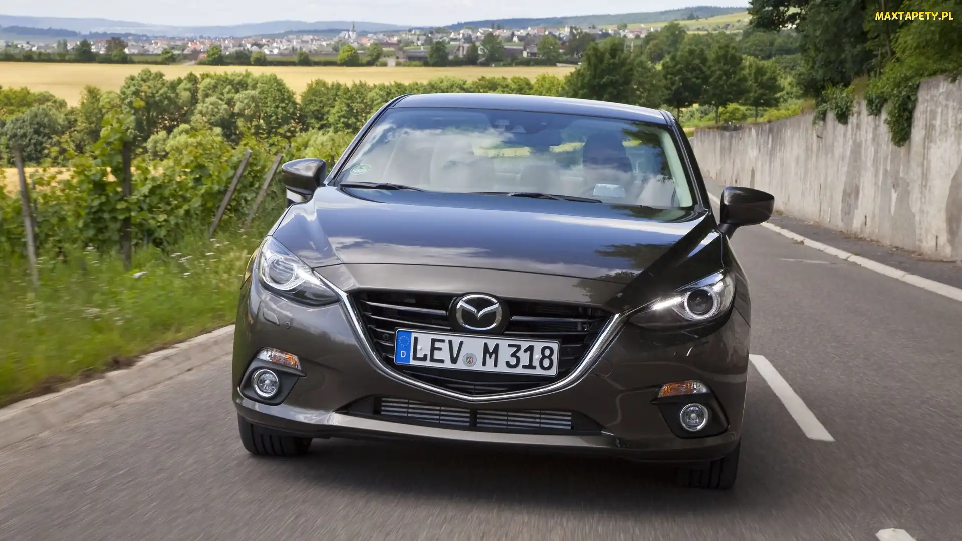 Droga, Zieleń, Mazda 3
