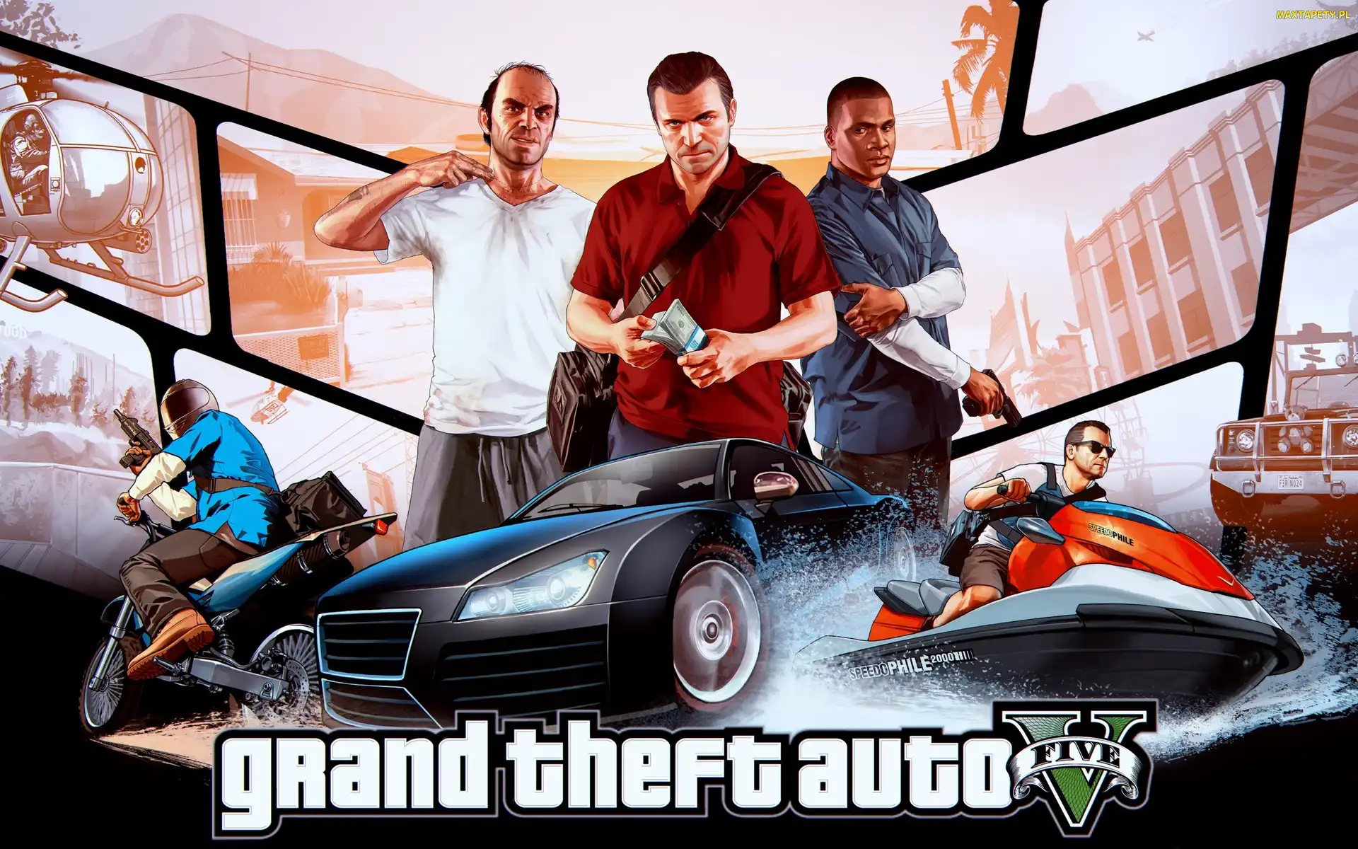 Michael, Franklin, Grand Theft Auto V, Trevor