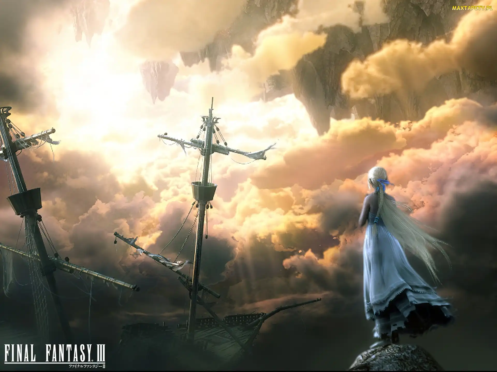 Chmury, Żaglowce, Final Fantasy III, Kobieta