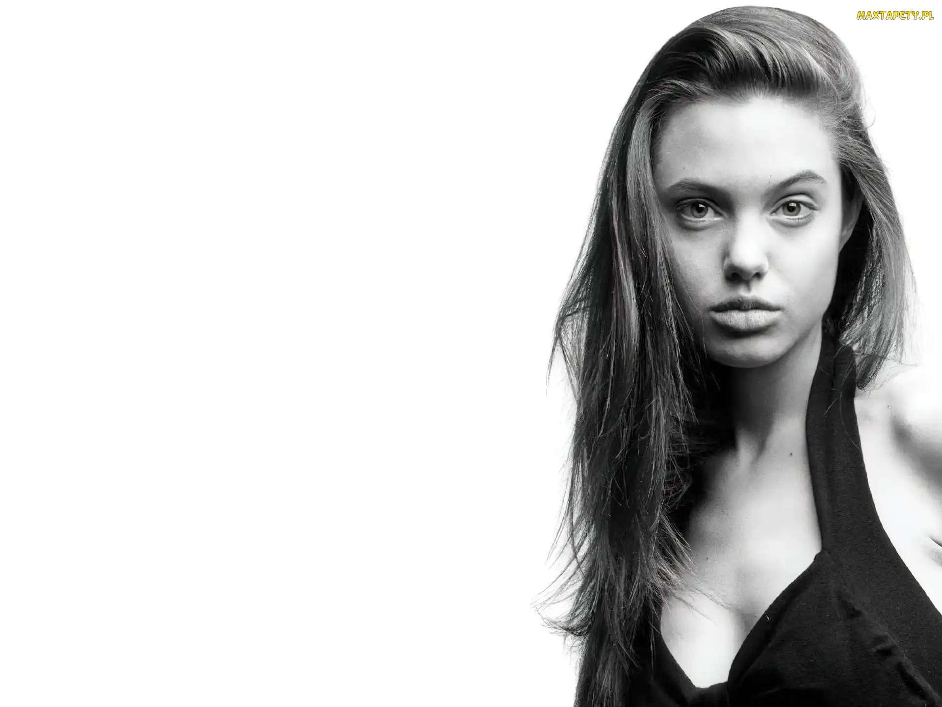 czarny top, Angelina Jolie