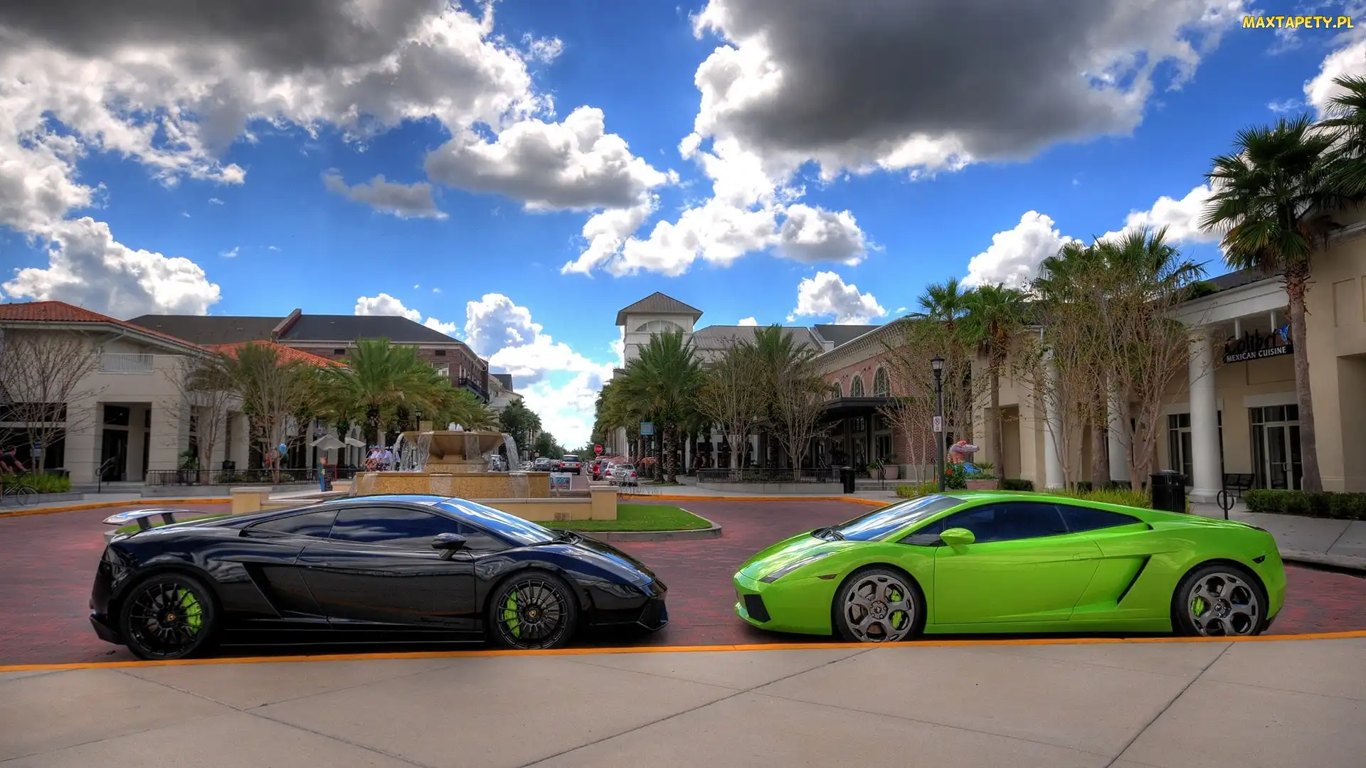 Fontanna, Domy, Lamborghini, Gallardo