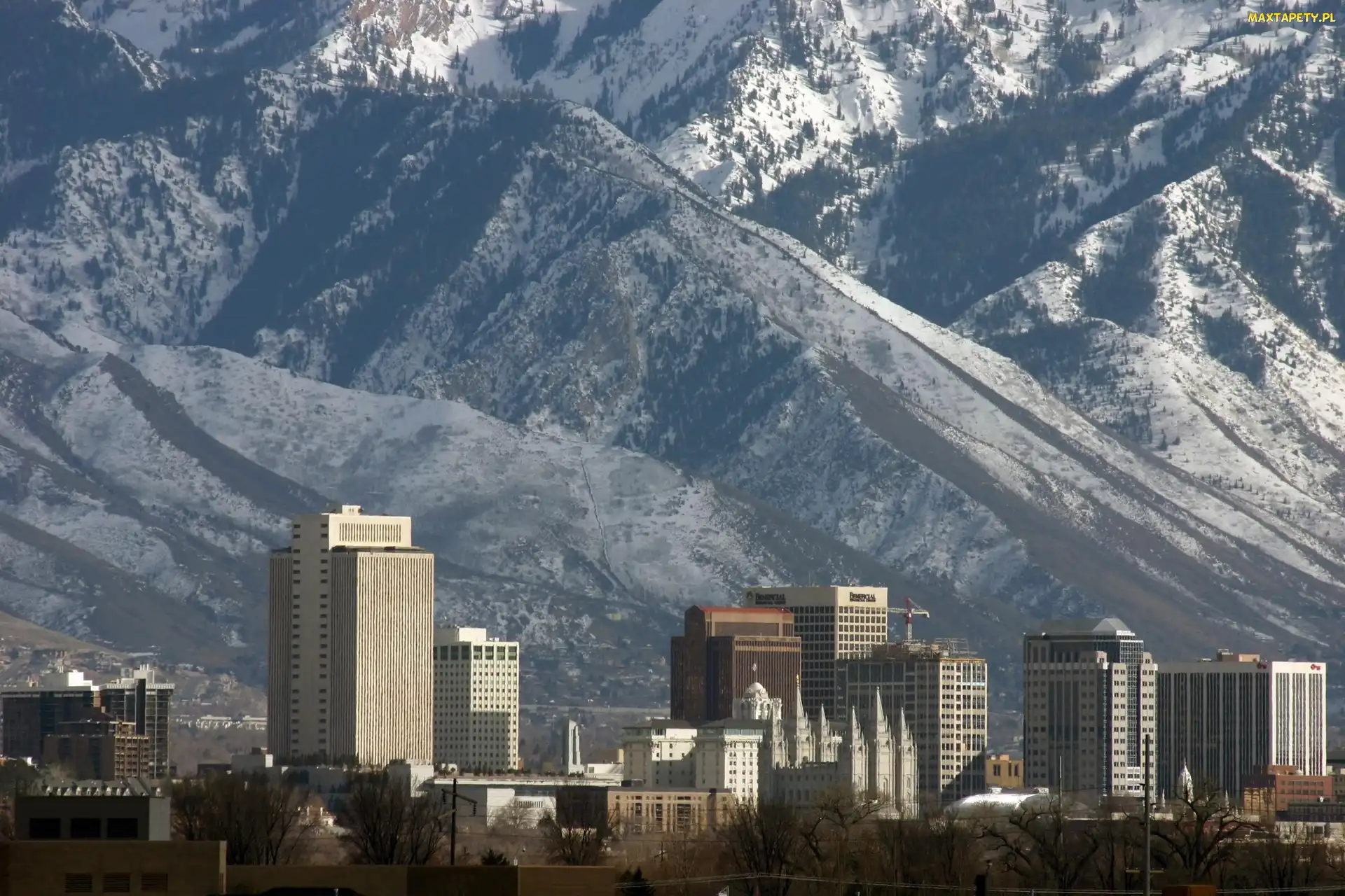 Salt Lake City, Góry, Drapacze Chmur, Miasto, Stany Zjednoczone
