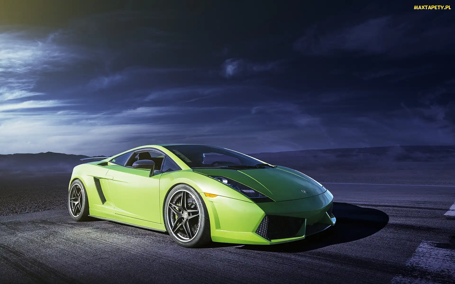Gallardo, Noc, Góry, Droga, Lamborghini
