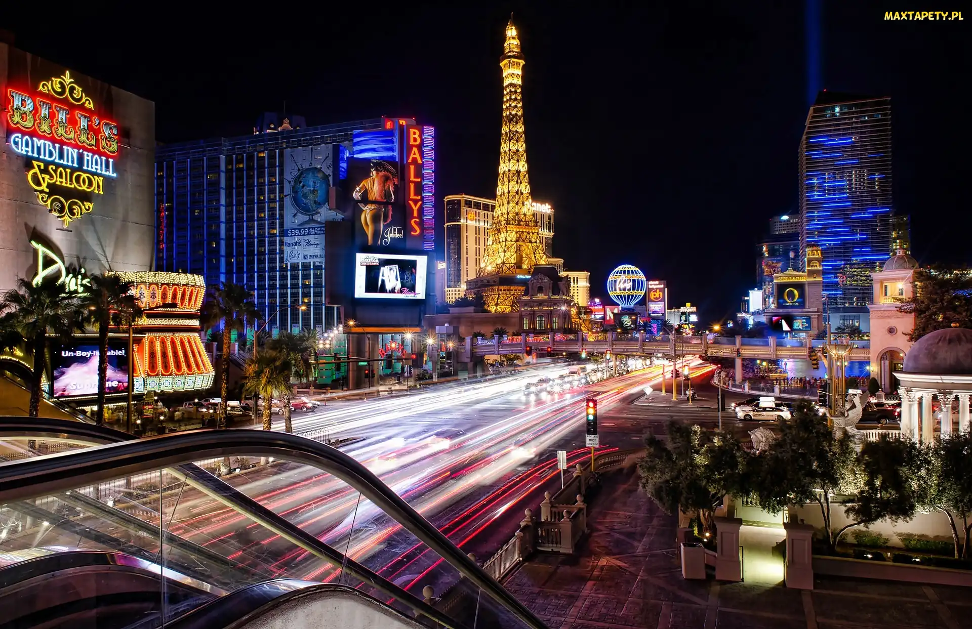 Las Vegas, Arterie, Panorama, Miasta, Nocna