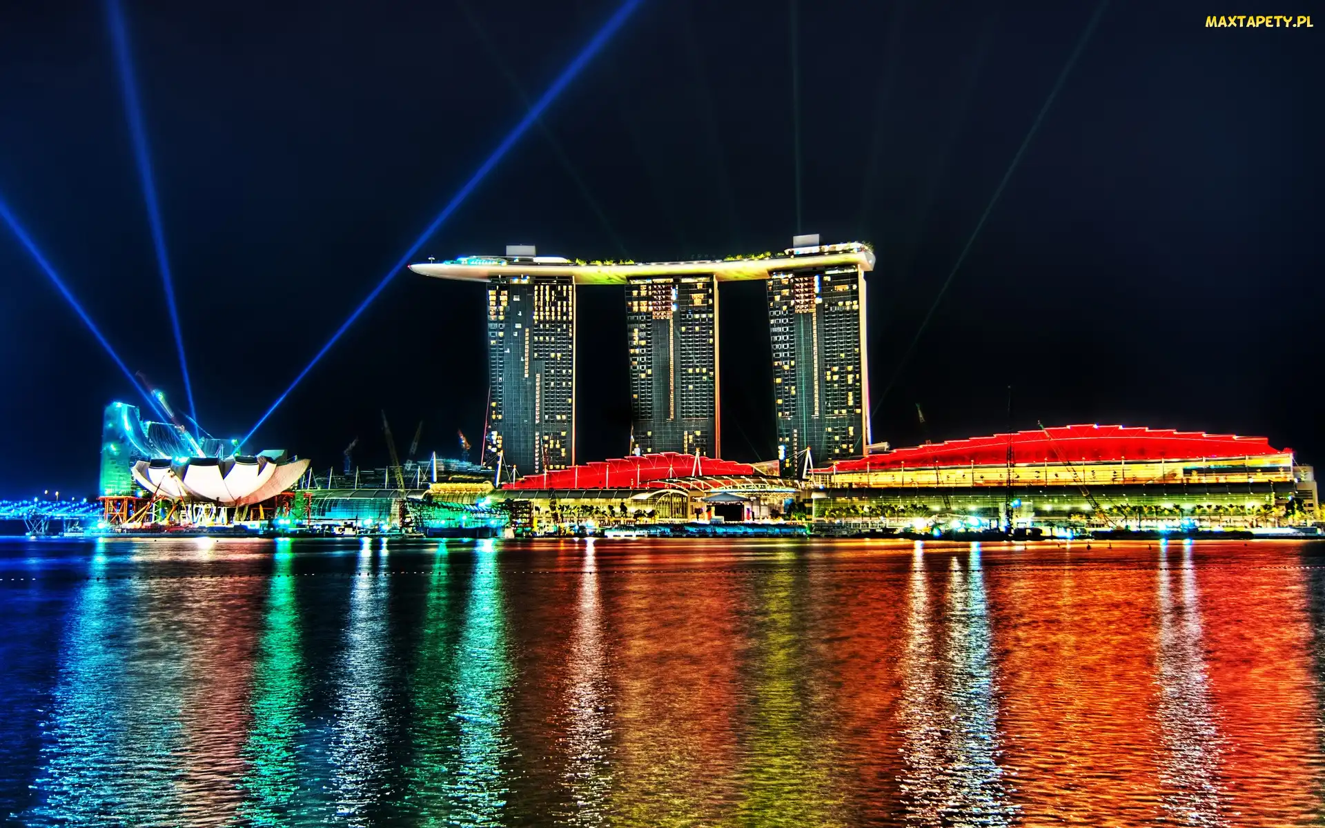 Singapur, Hotel, Reflektory, Marina Bay Sands