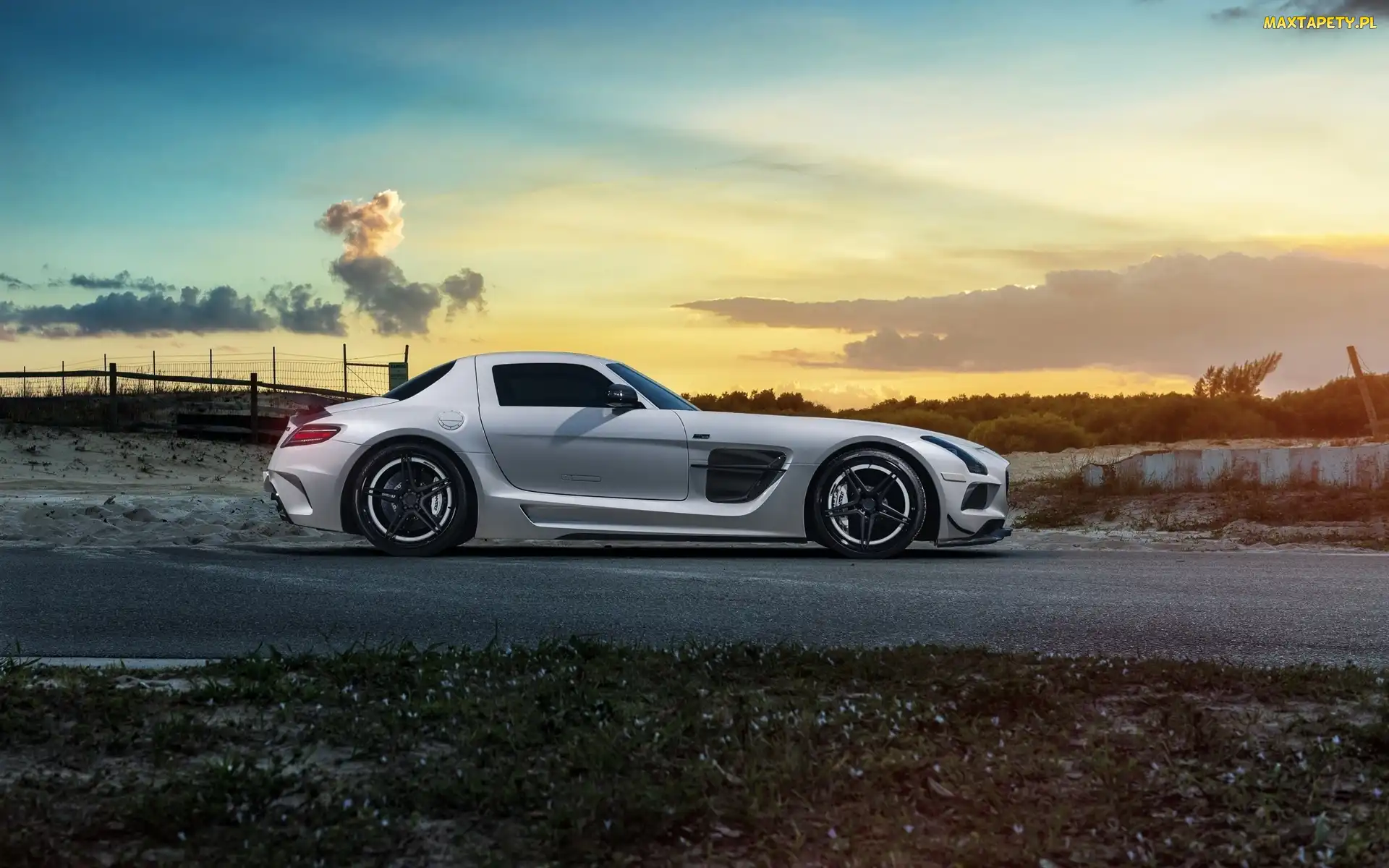 Słońca, Droga, Mercedes SLS Zachód