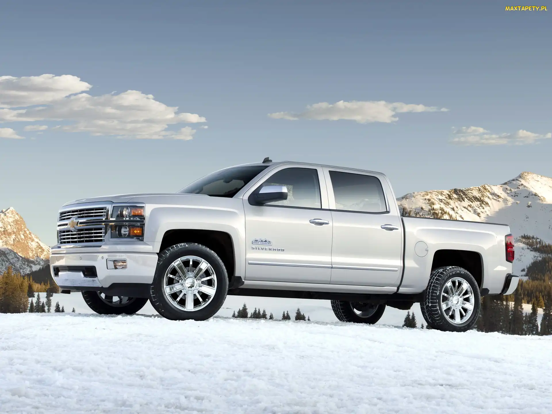 Zima, Góry, Chevrolet, Silverado