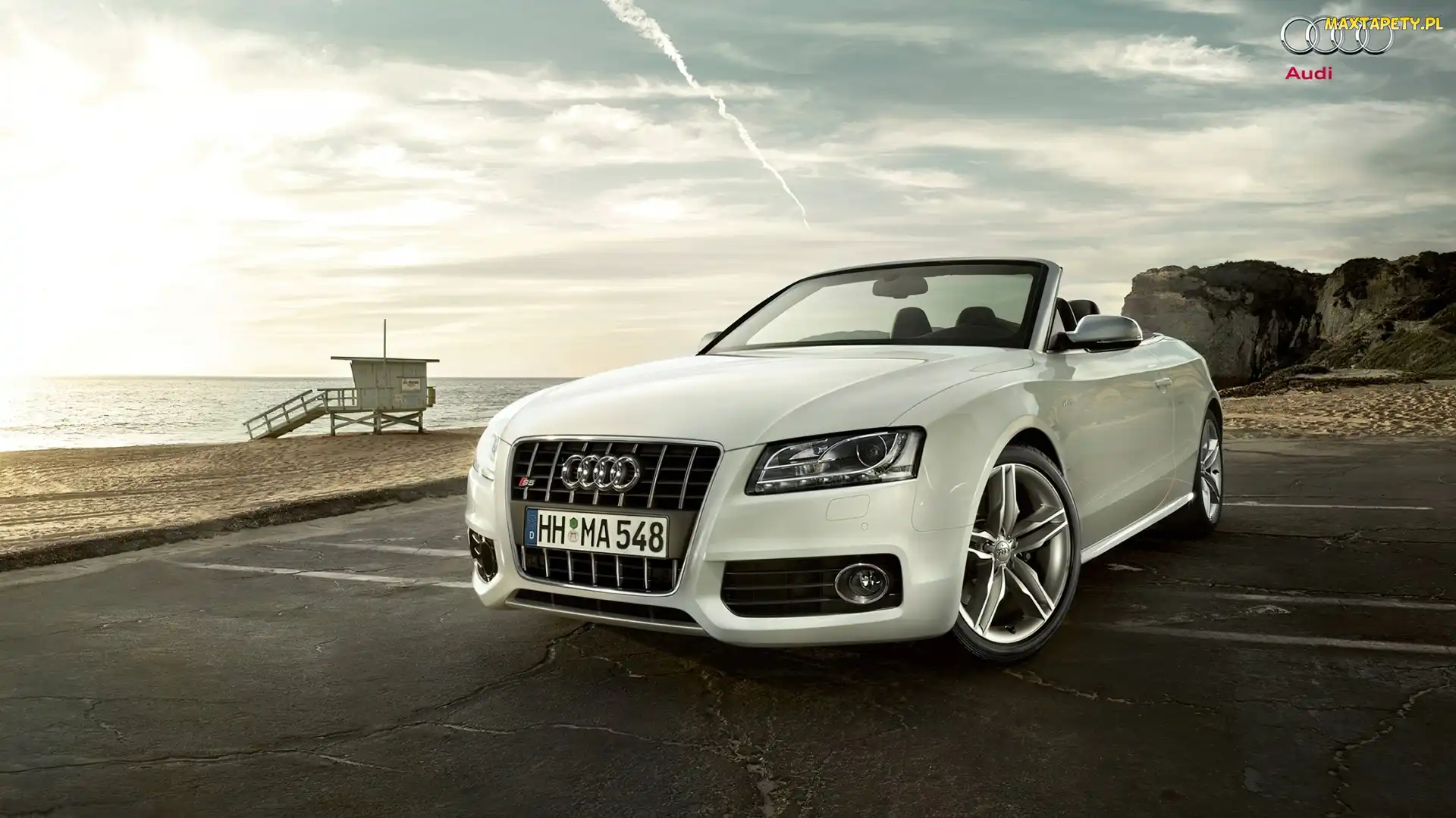 Morze, Plaża, Audi S5