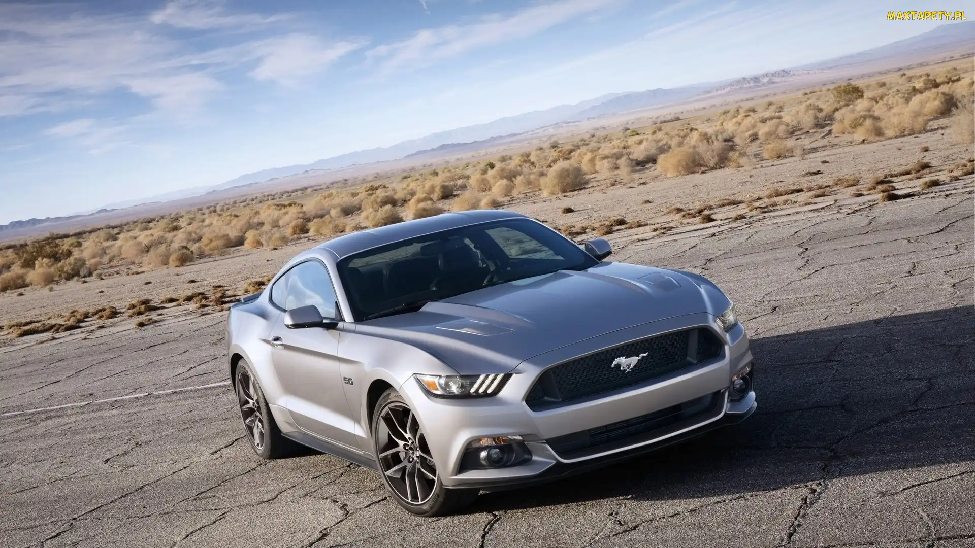 Pustynia, Droga, Ford, Mustang