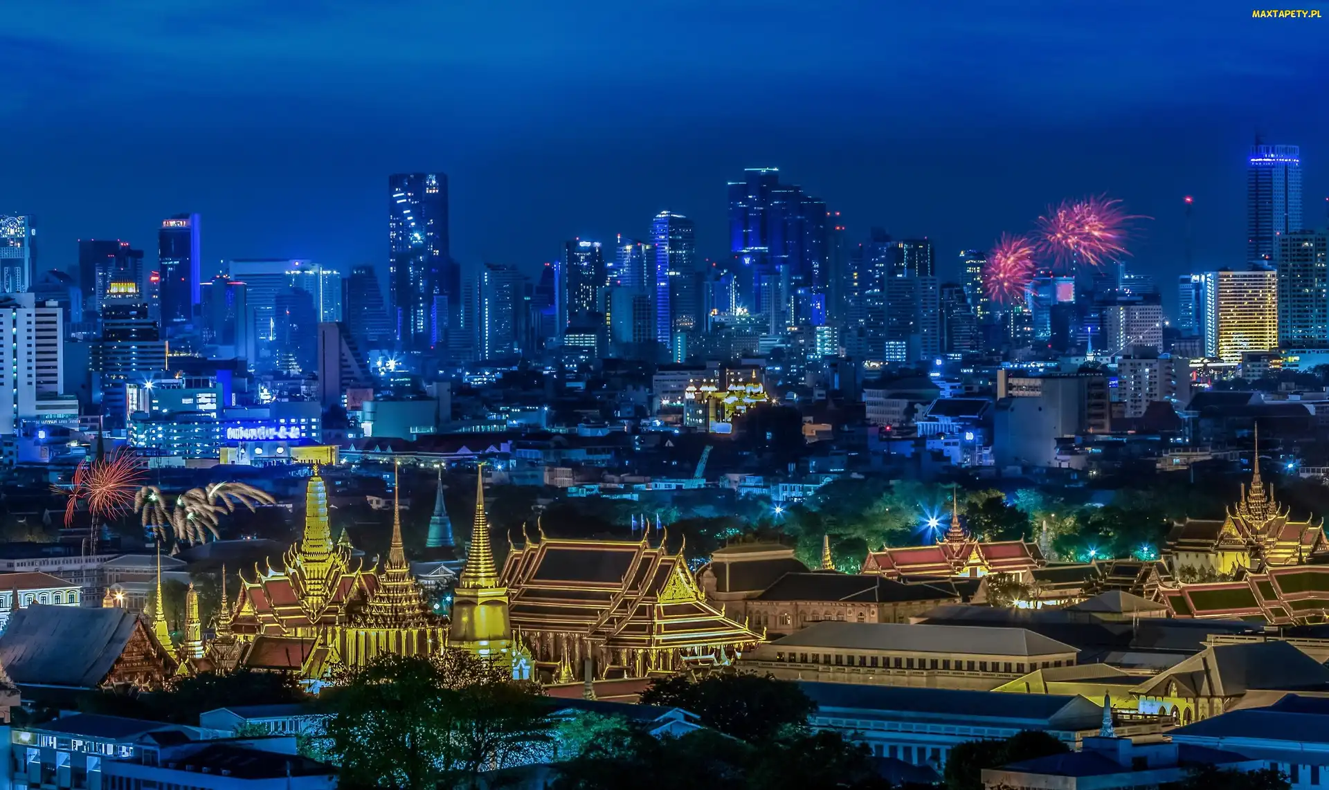 Noc, Miasto, Tajlandia, Bangkok