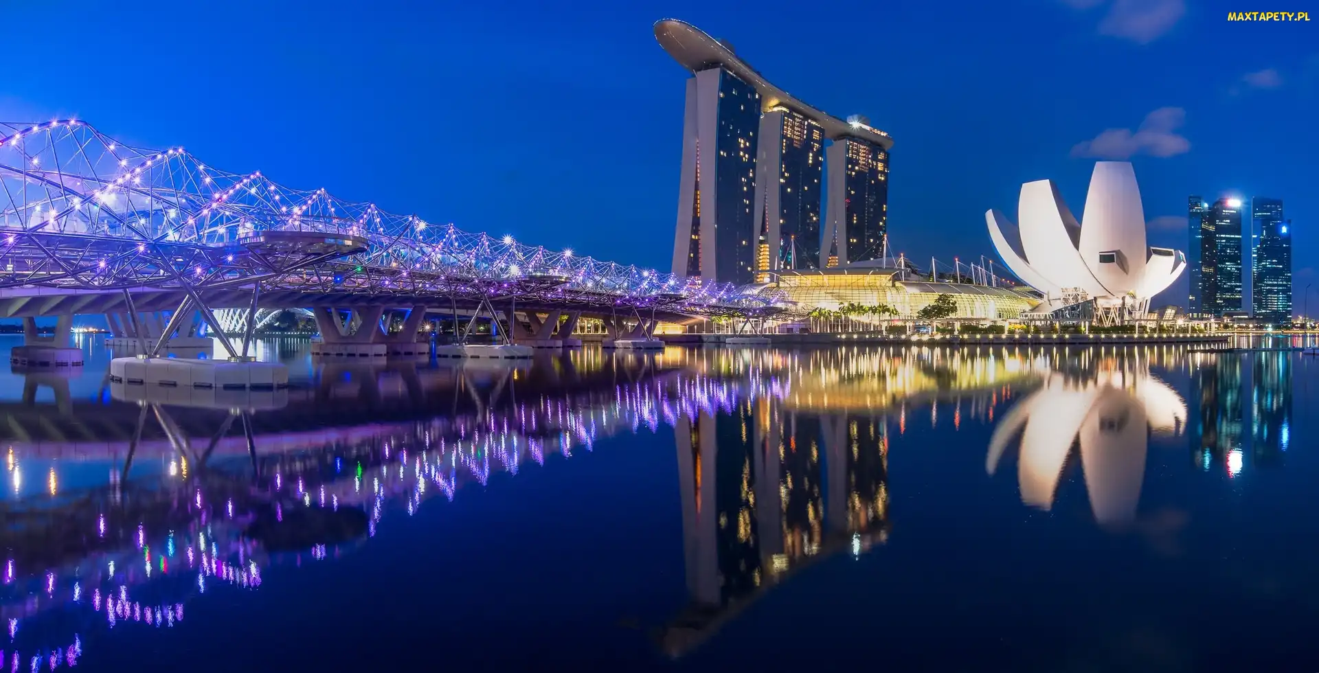 Singapur, Marina Bay Sands, Noc, Most