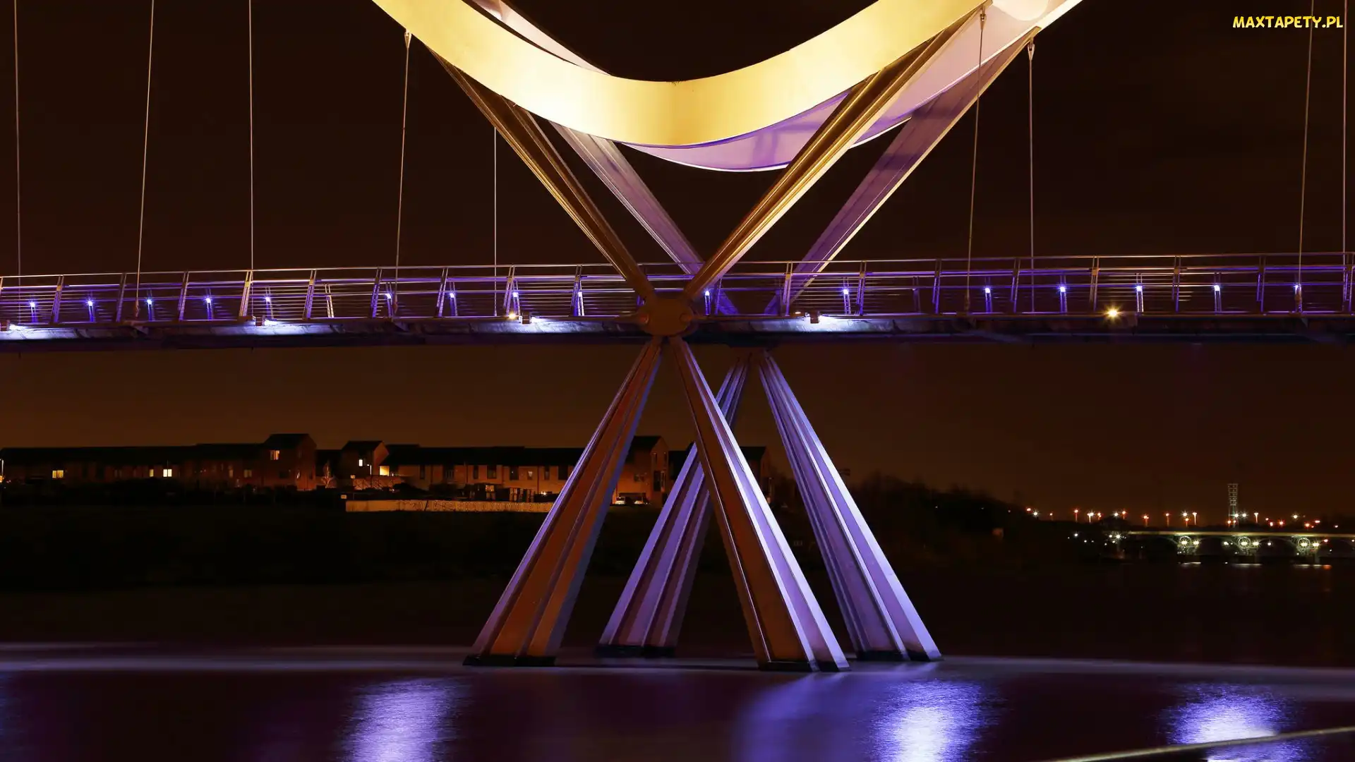 Tees, Rzeka, Stockton-on-Tees, Wielka Brytania, Most, Infinity Bridge