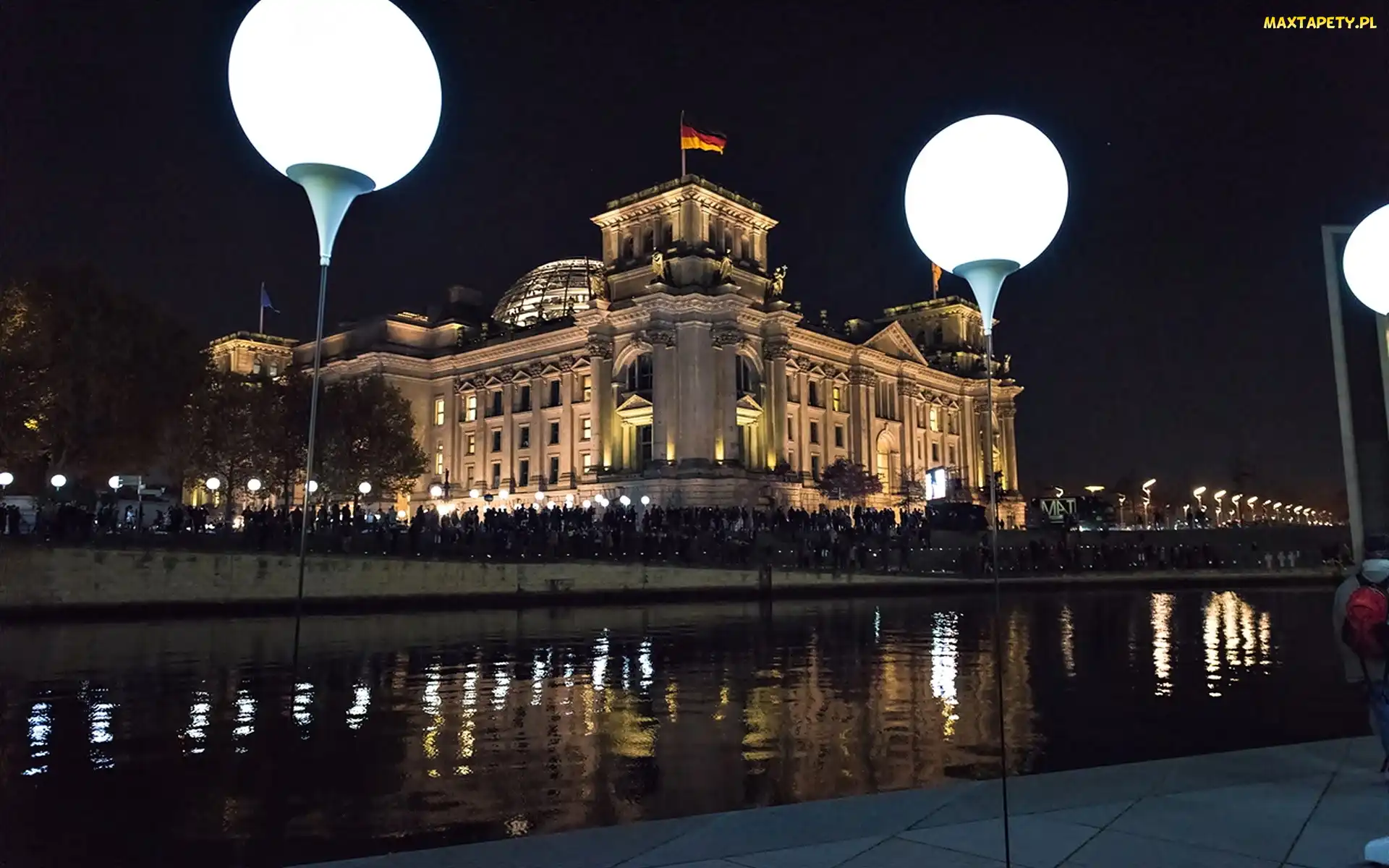 Miasto, Noc, Niemcy, Berlin