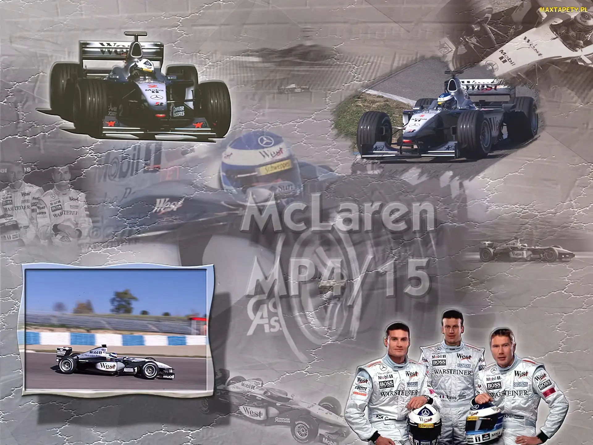 spojler, koła, bolid, McLaren, kask , Formuła 1, opony