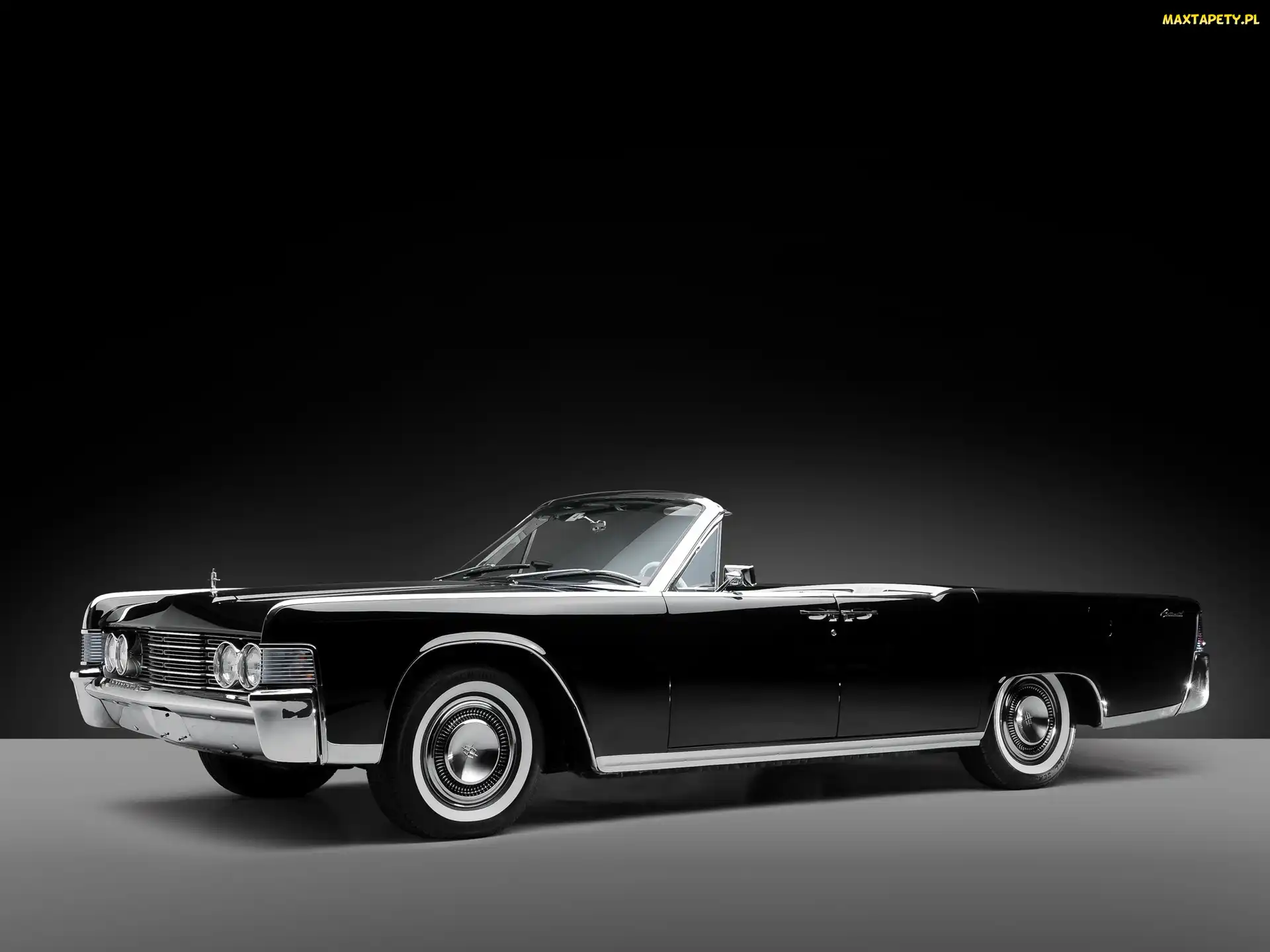 Czarno-białe, Cadilac, Zabytkowe, Lincoln 1965
