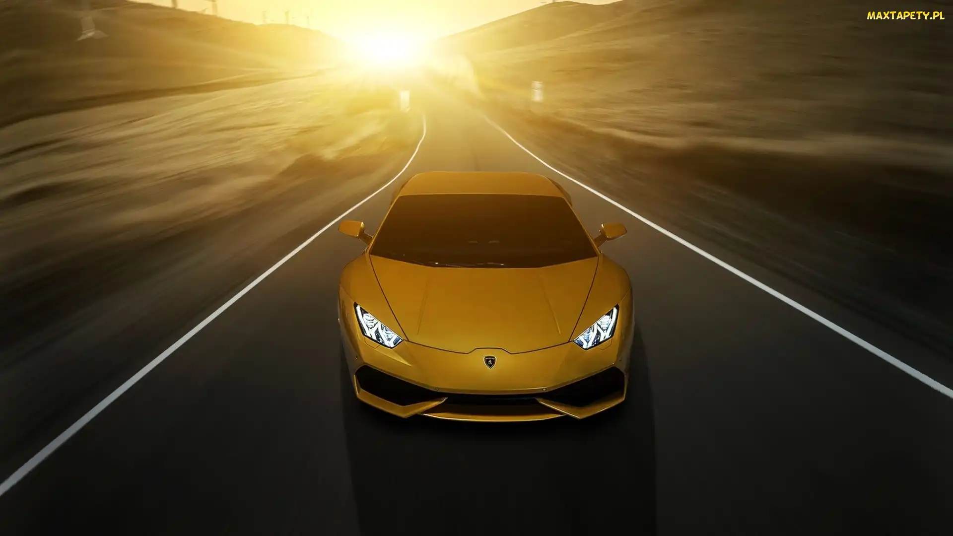 Huracan, Słońca, Wschód, Droga, Lamborghini