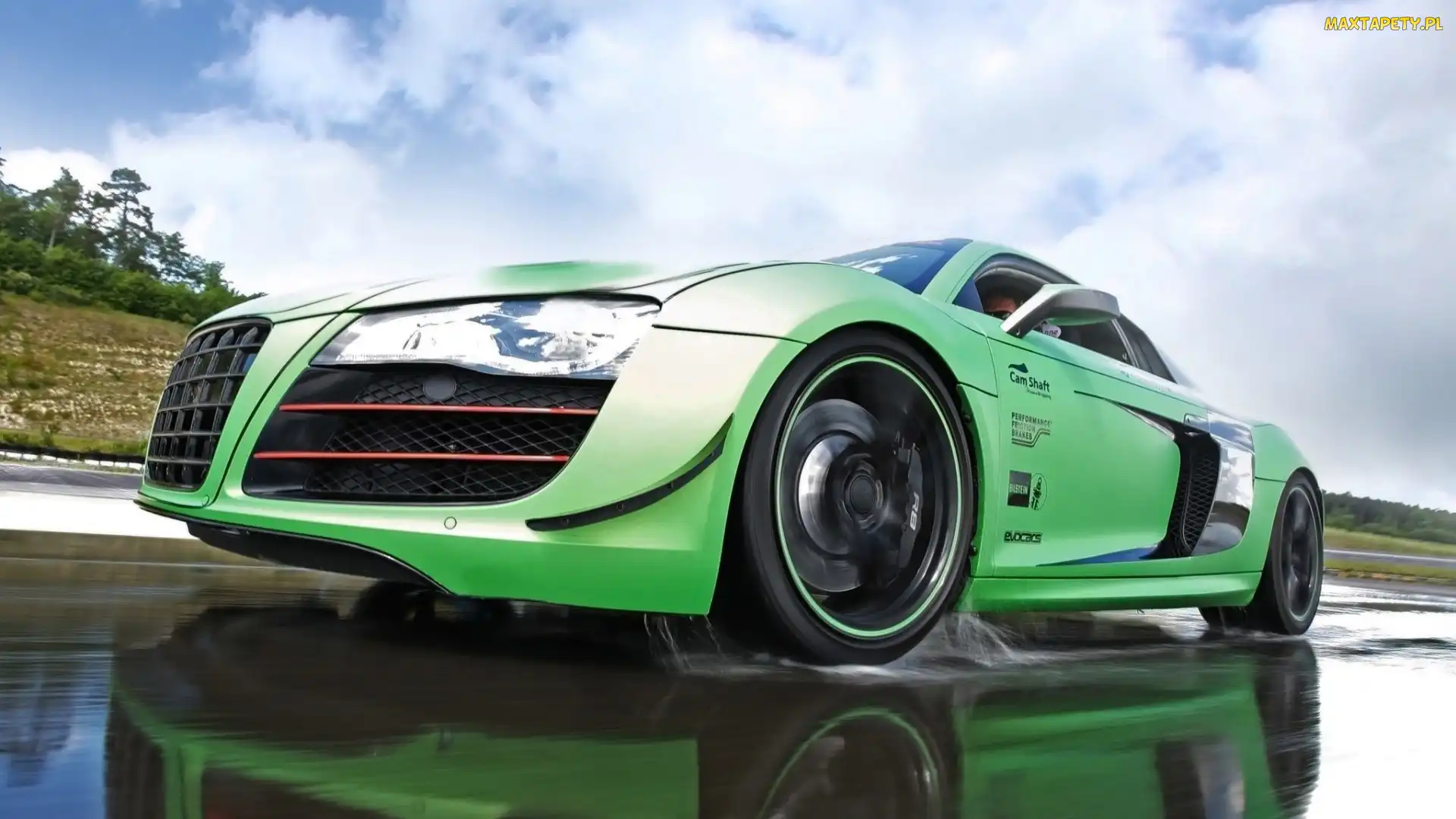R8, Audi, Zielone, Auto
