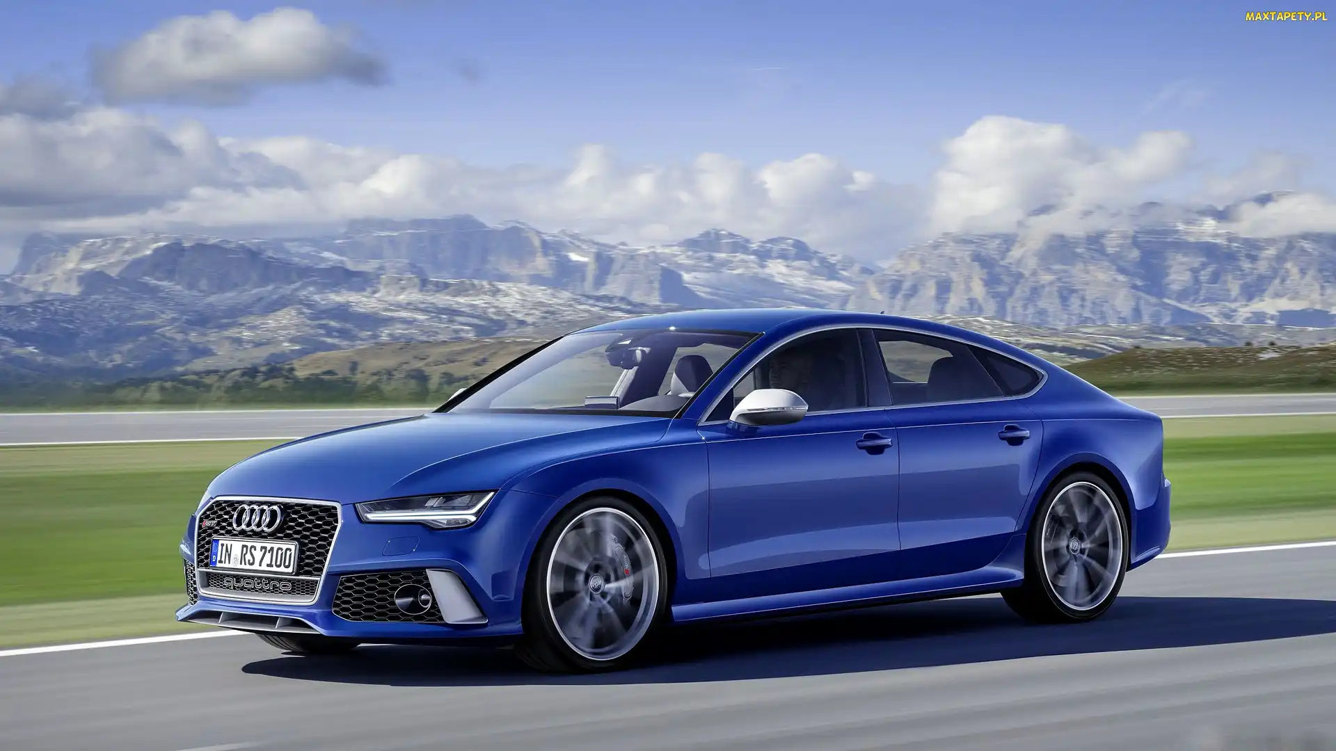 Audi, Góry, Droga, RS7, Niebieskie