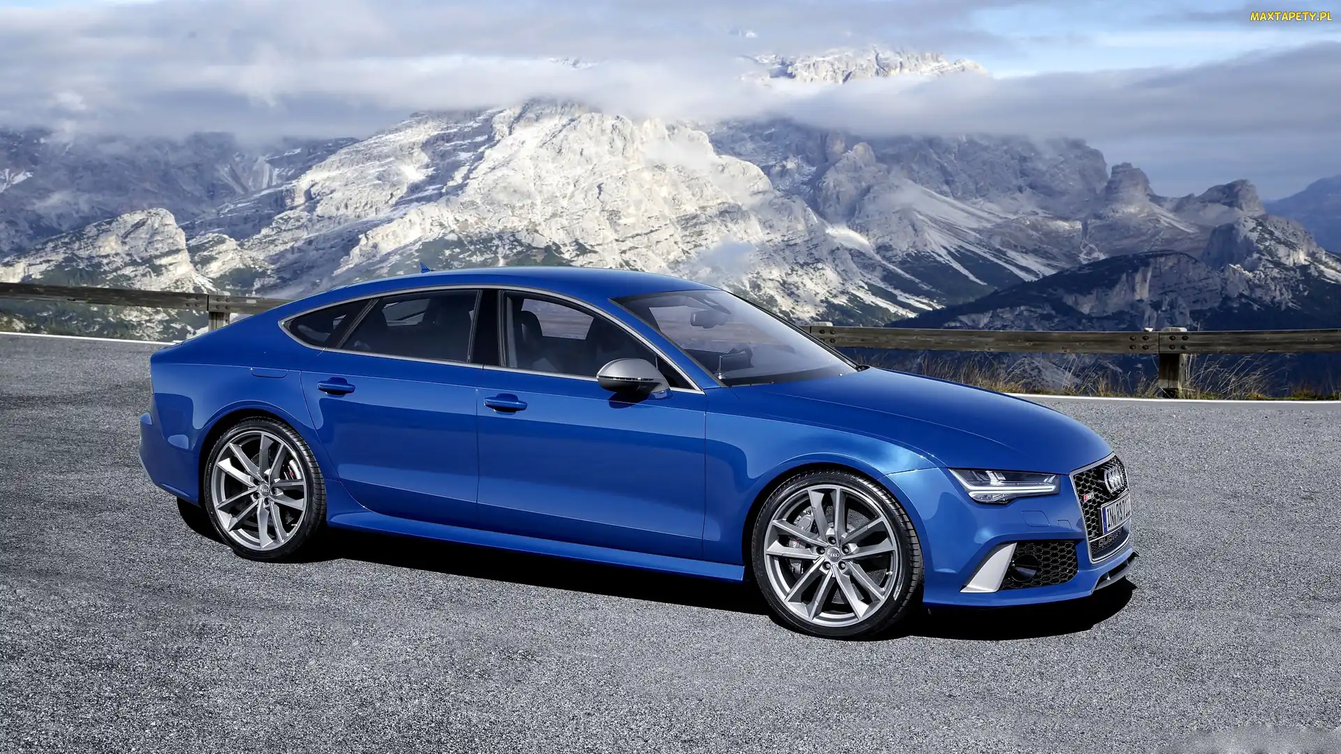 Audi, Góry, Droga, RS7, Niebieskie