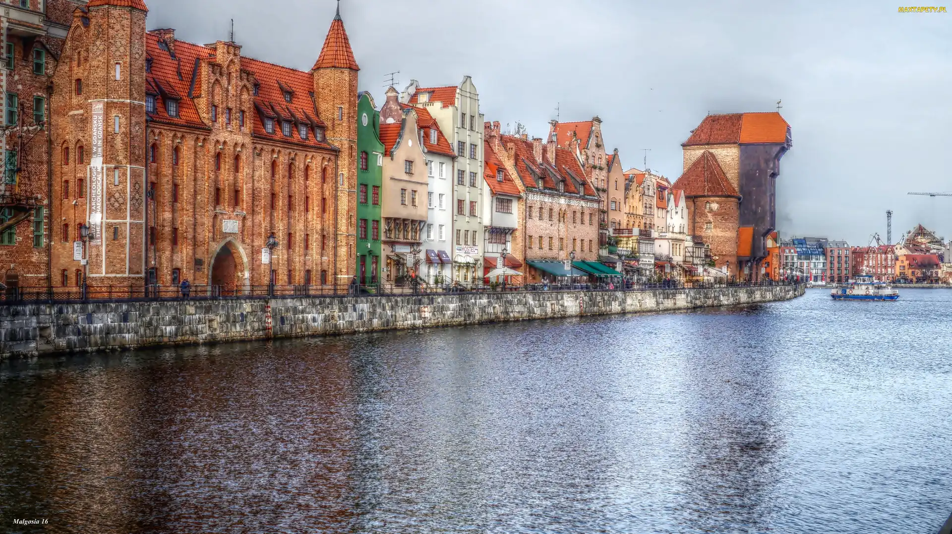 Gdańsk, HDR, Rzeka, Motława, Kamienice