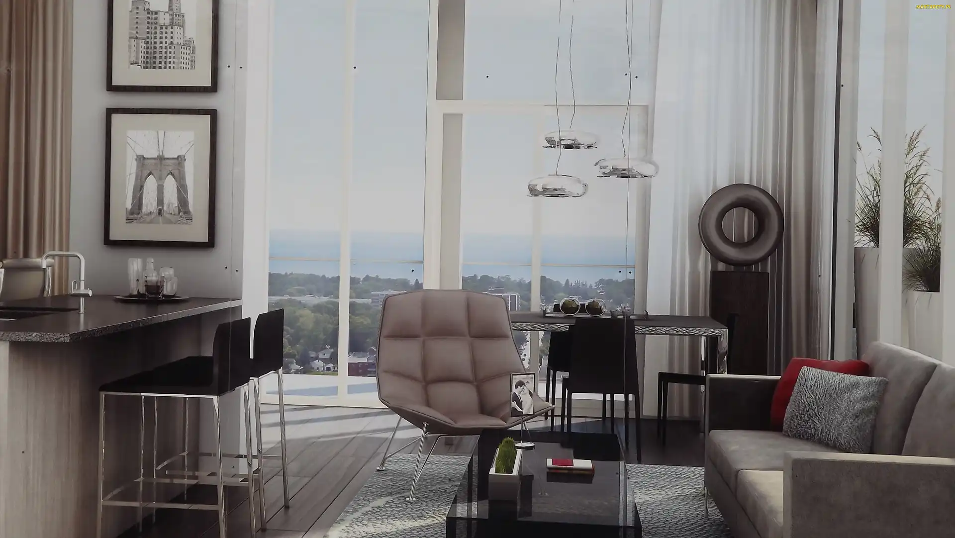 Apartament, Styl, Wnętrze, Wystrój, Mieszkanie