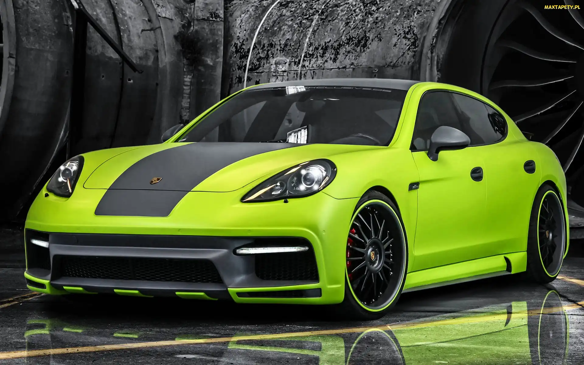 Zielony, Panamera, Samochód, Porsche