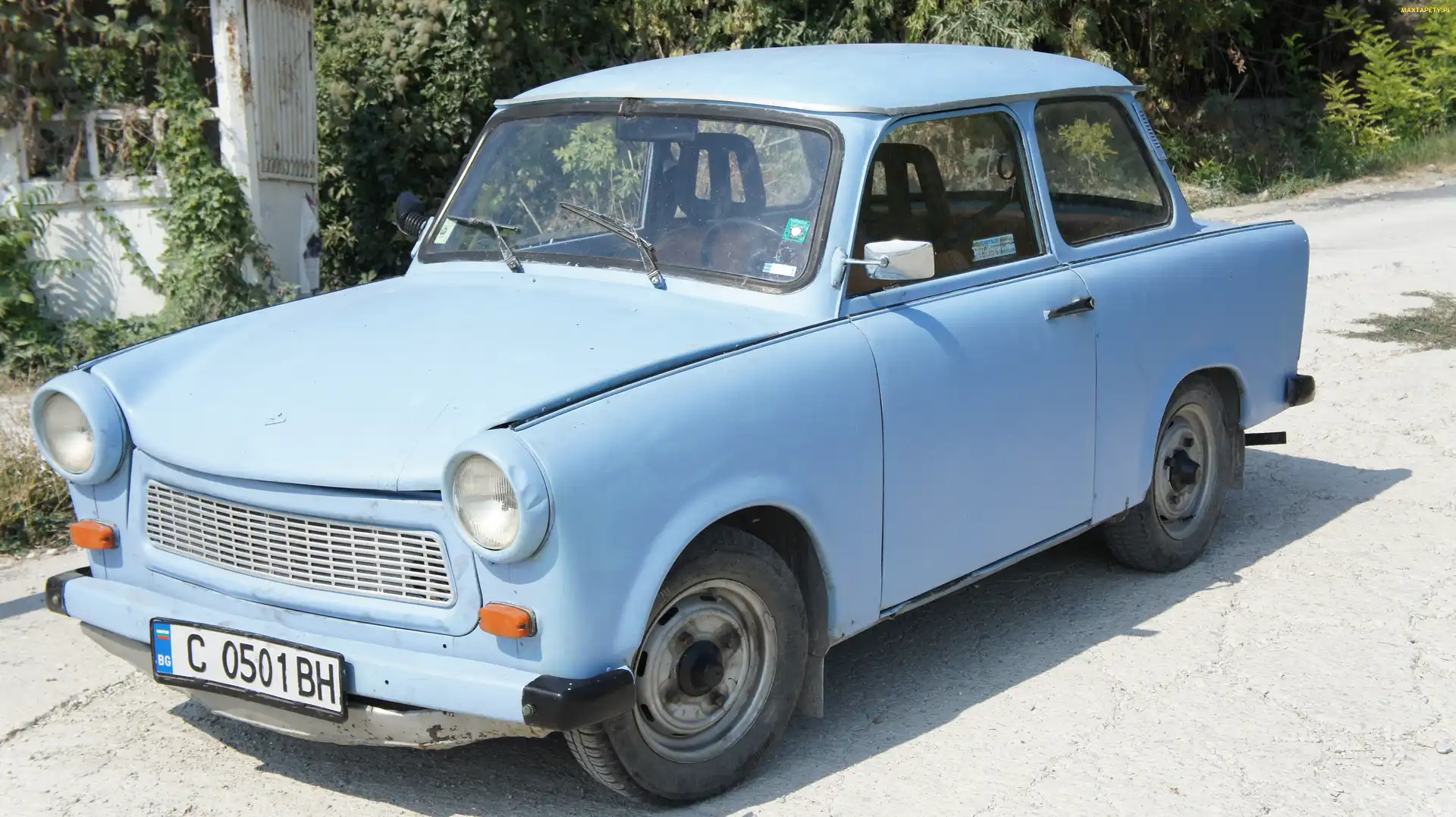 Bulgaria, Trabant, Niebieski, Balchik cars