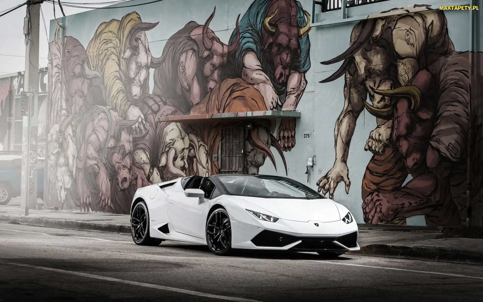 Lamborghini, Graffiti, Samochód