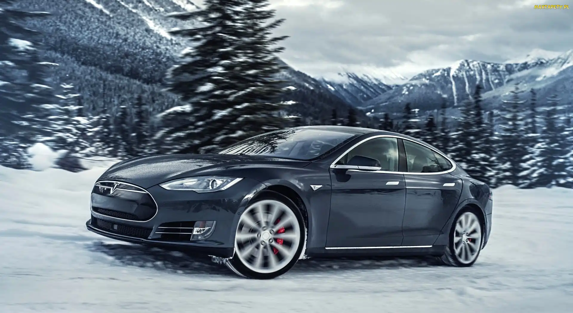 Góry, Zima, Tesla S P85D