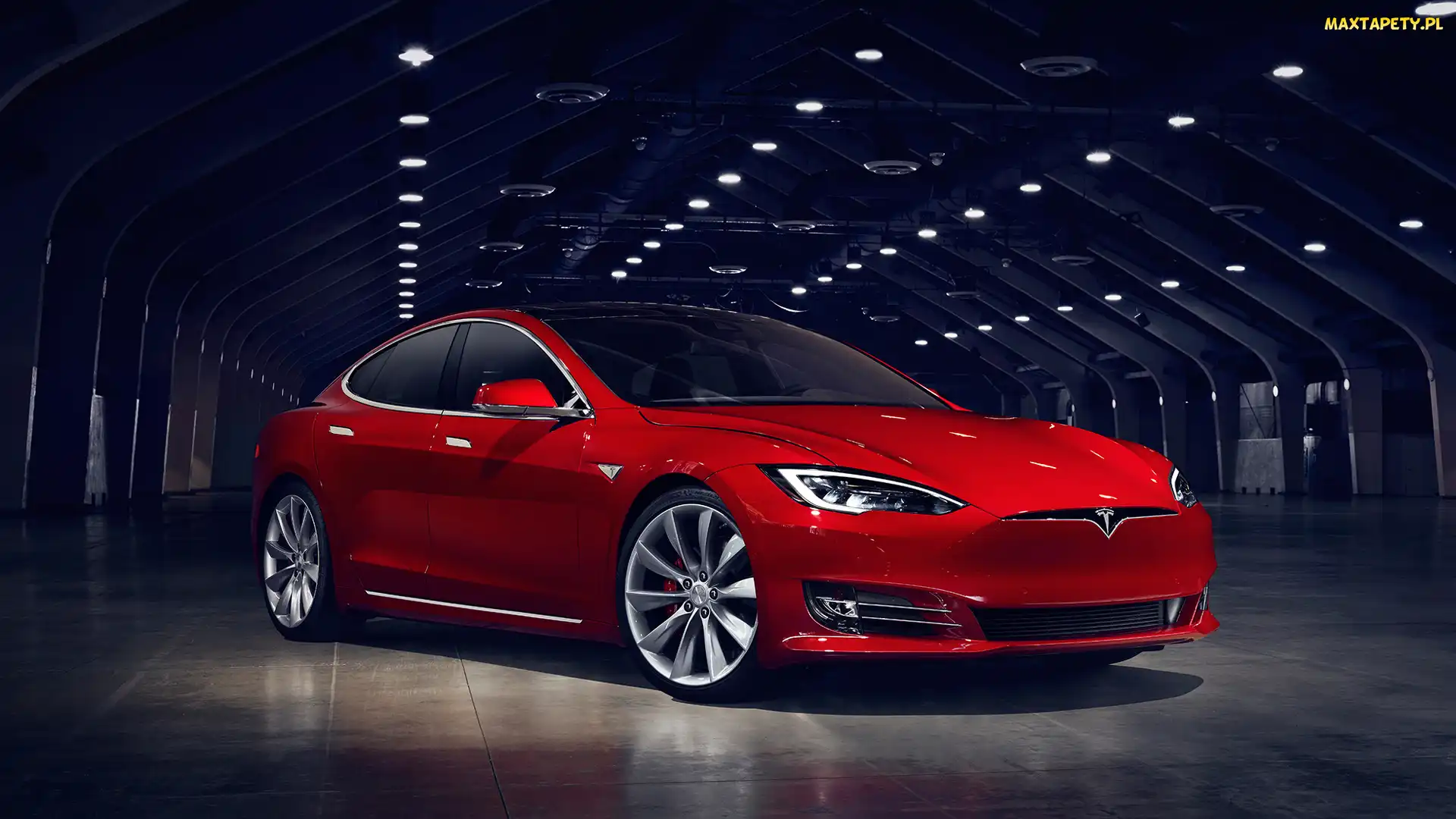 Tesla S P100, 2016, Czerwona