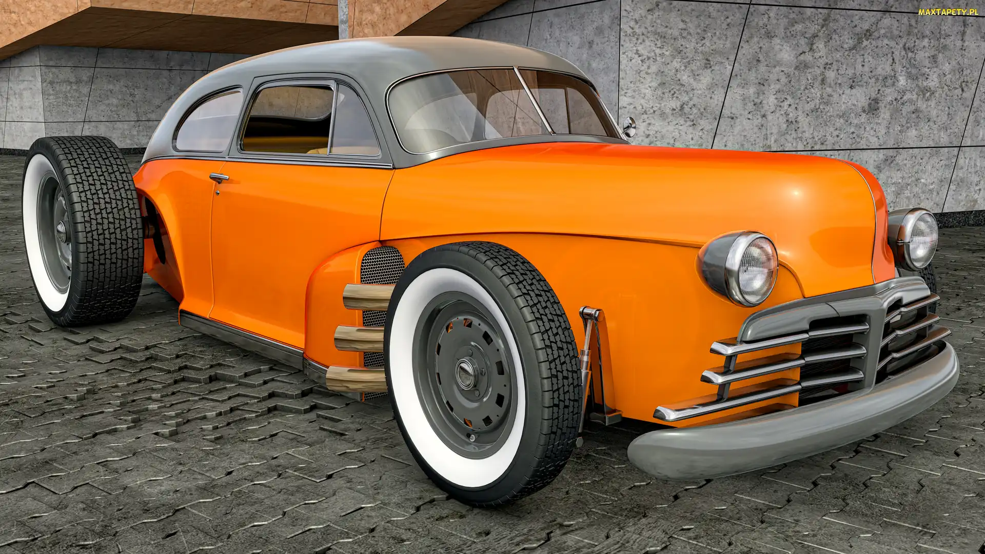 1948, Chevrolet Fleetline, Zabytkowy, Pomarańczowy