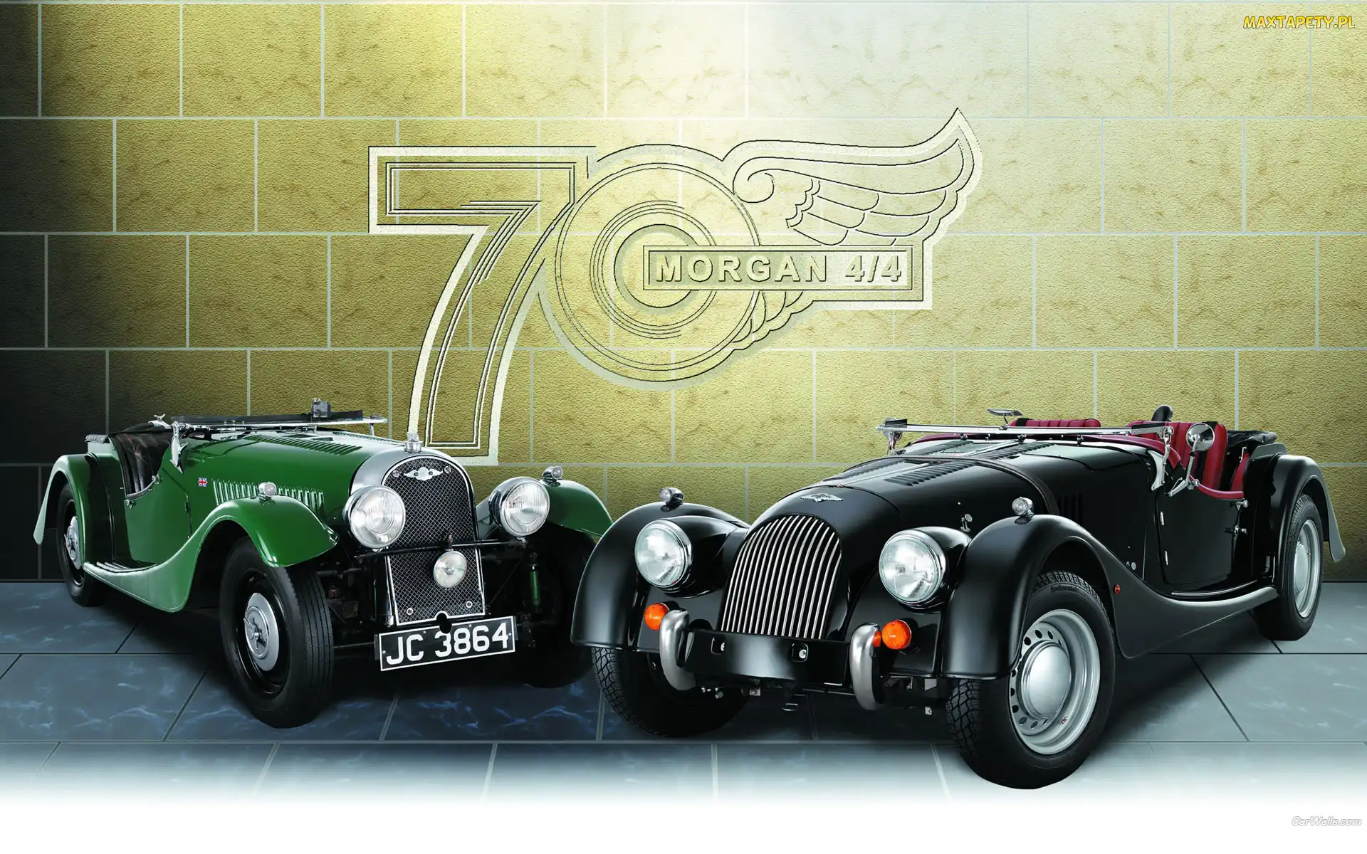 Morgan 4/4 70th Anniversary Edition, Logo, Ściana, 2006, Samochody