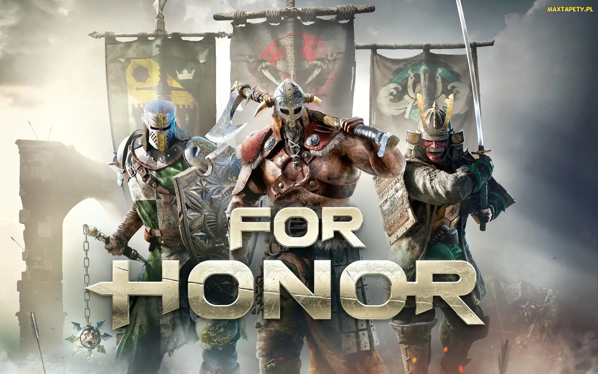 Proporce, Samuraj, Gra, For Honor, Rycerz, Wiking