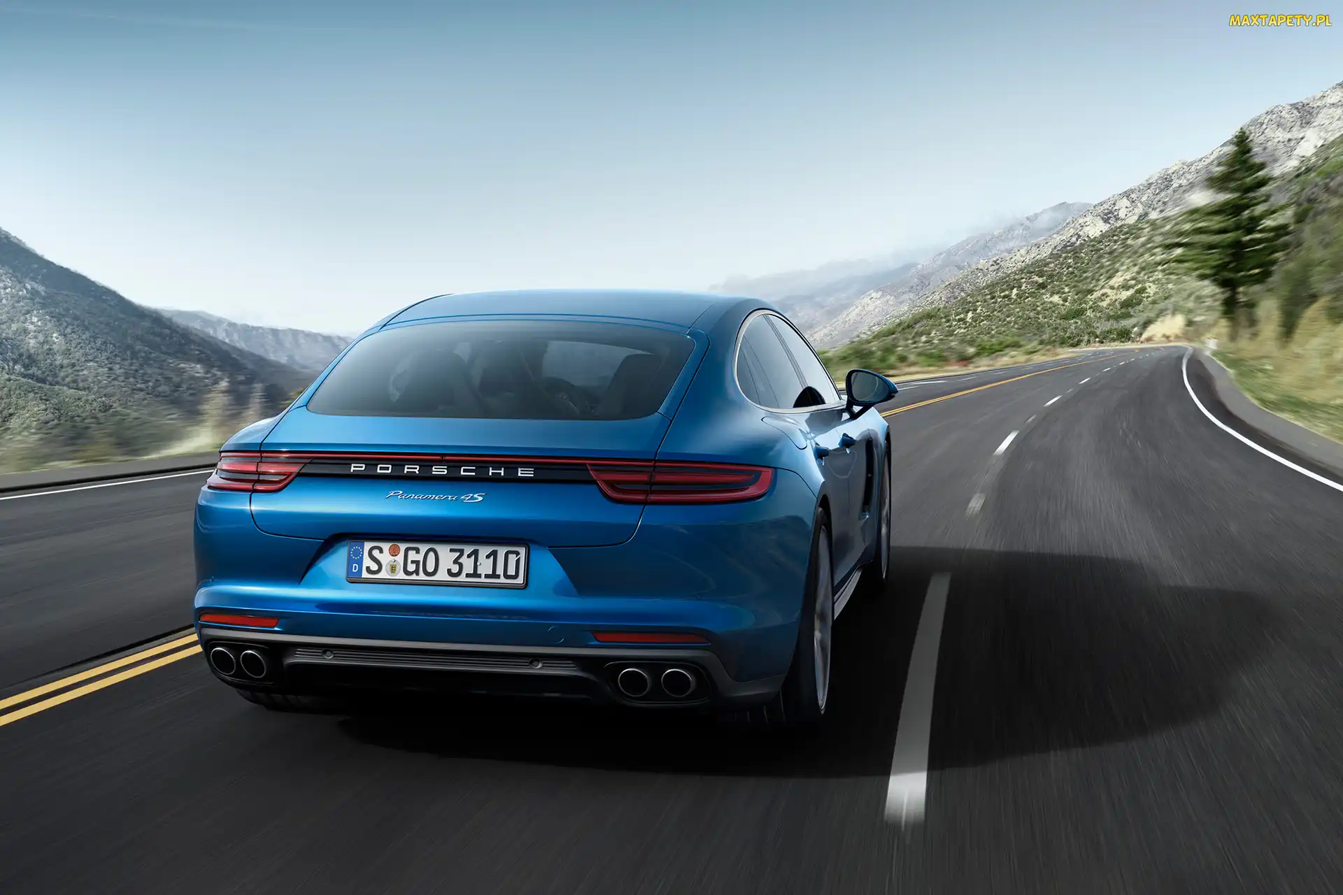 Porsche Panamera 4S, 2017, Niebieskie