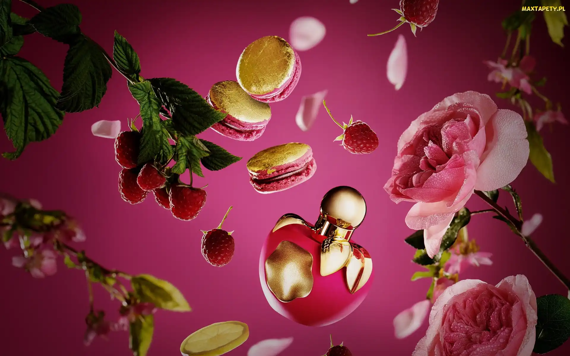 Ciastka, Owoce, Nina Ricci, Róża, Kwiaty, Perfumy, Flakon