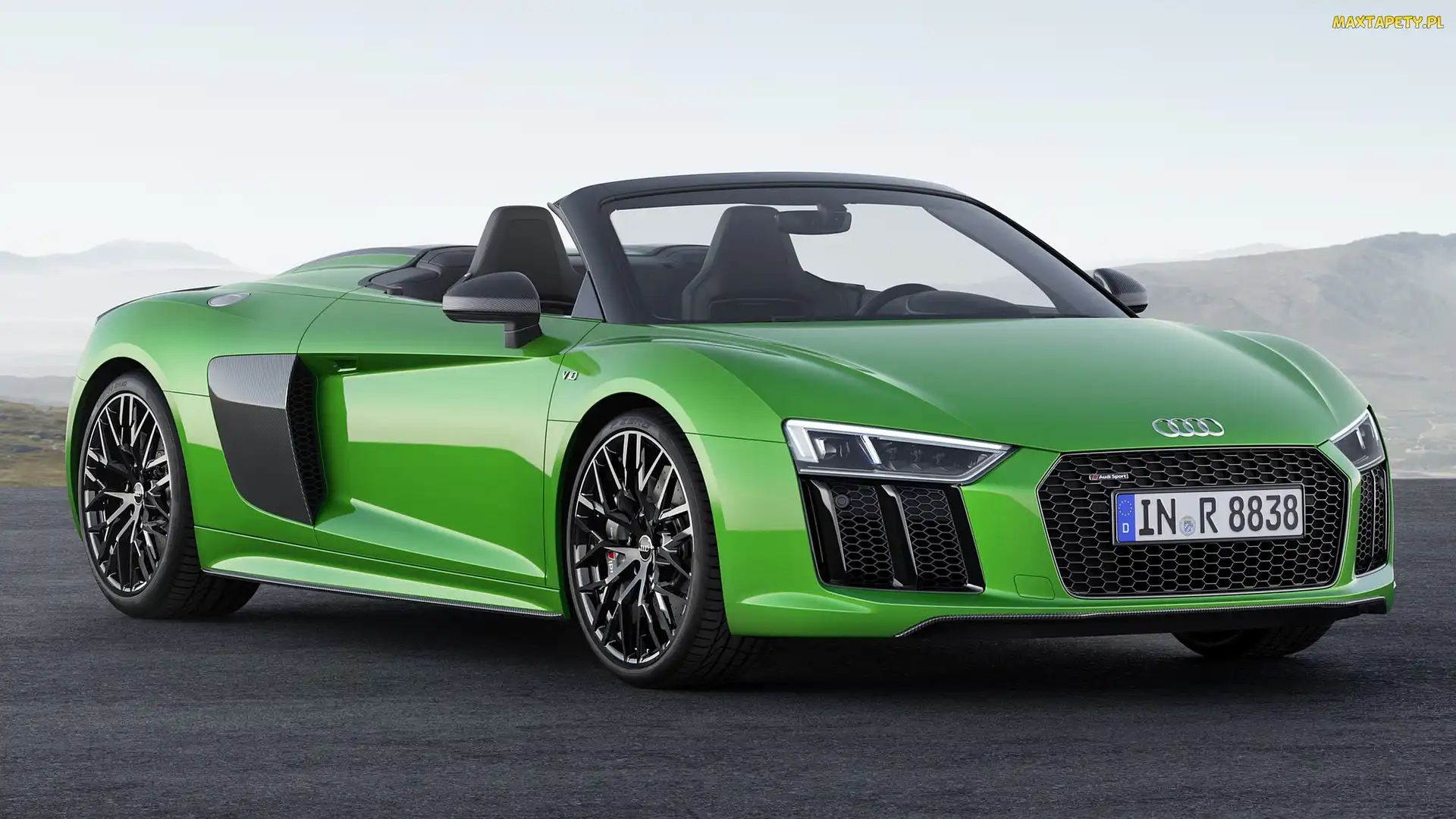 Audi R8 Spyder V10 Plus, 2017, Zielone