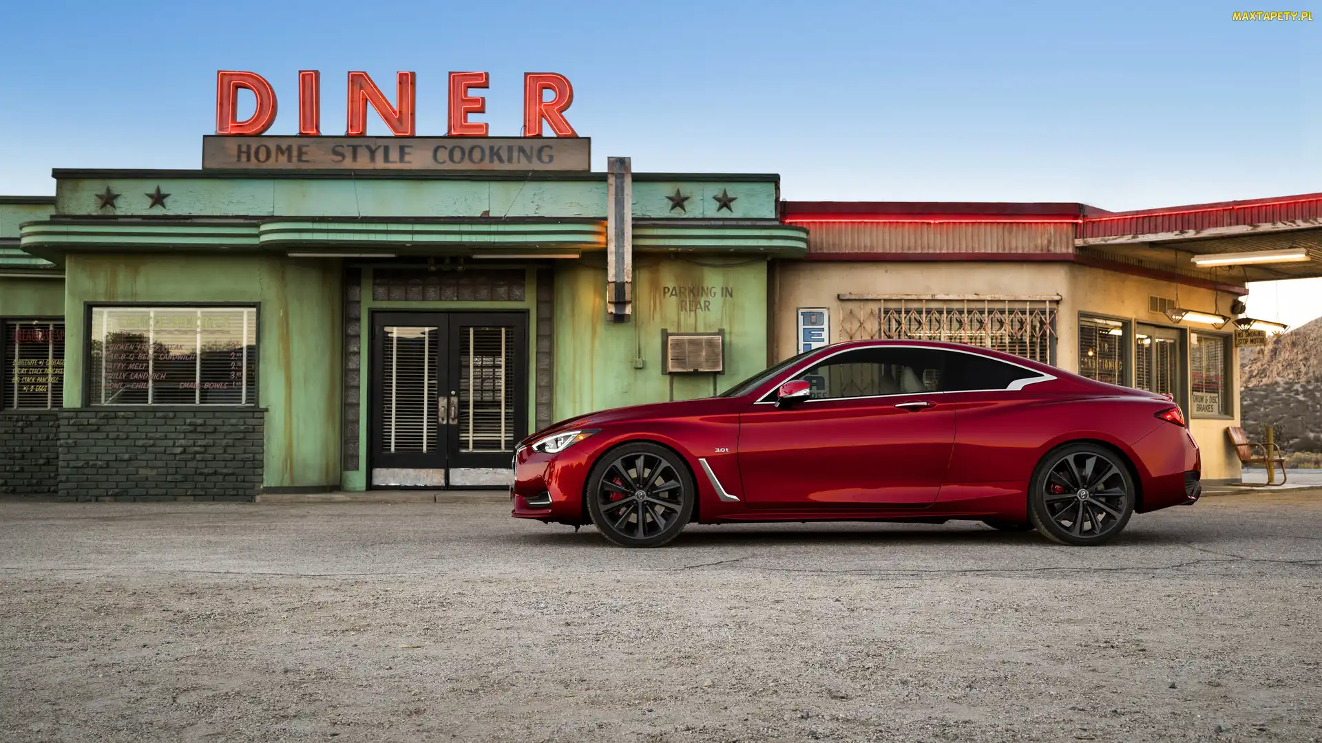 Infiniti Q60, Bar, Przydrożny, 2016, Czerwony
