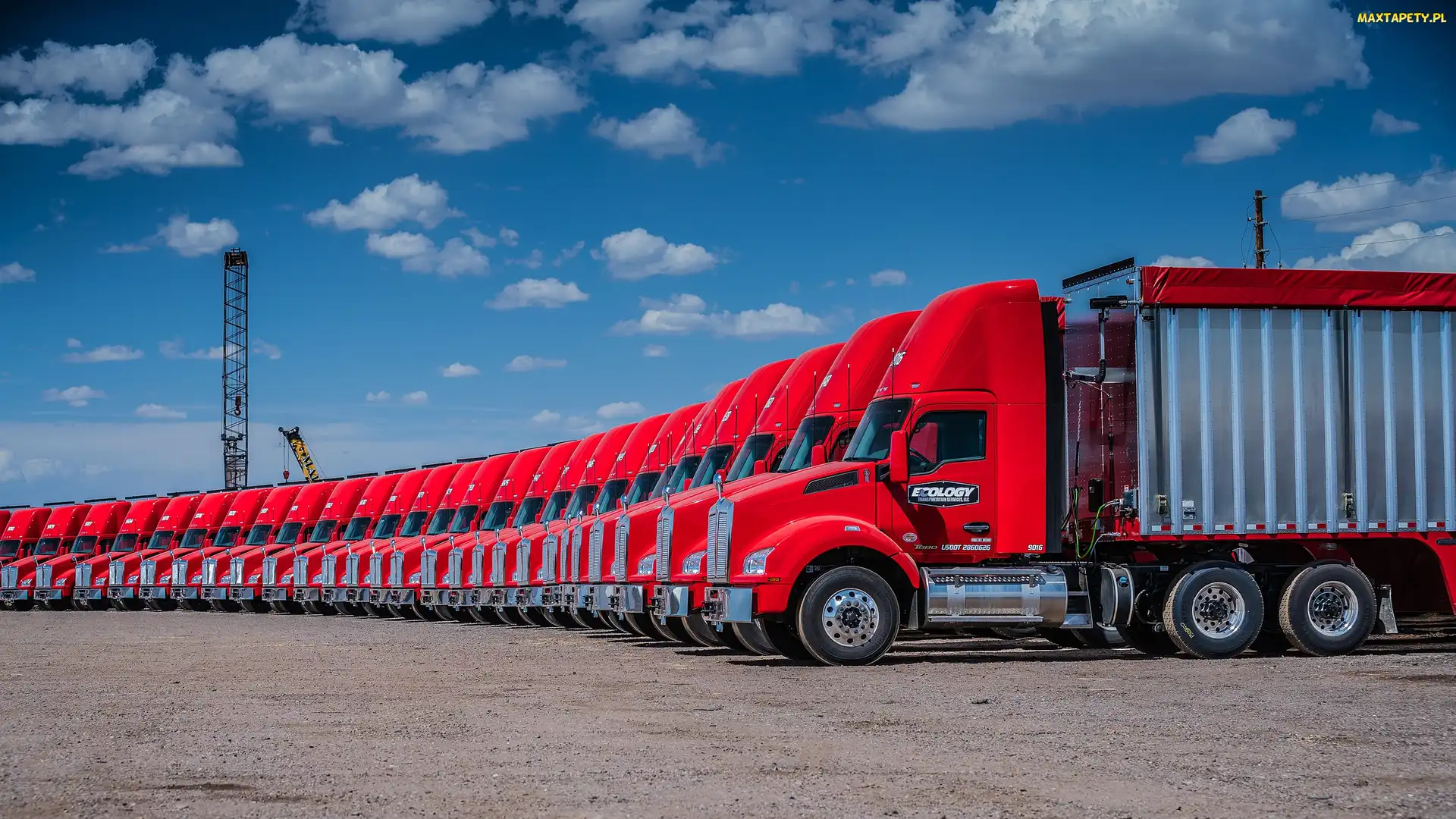 Ciężarówki, Kenworth T880, Czerwone