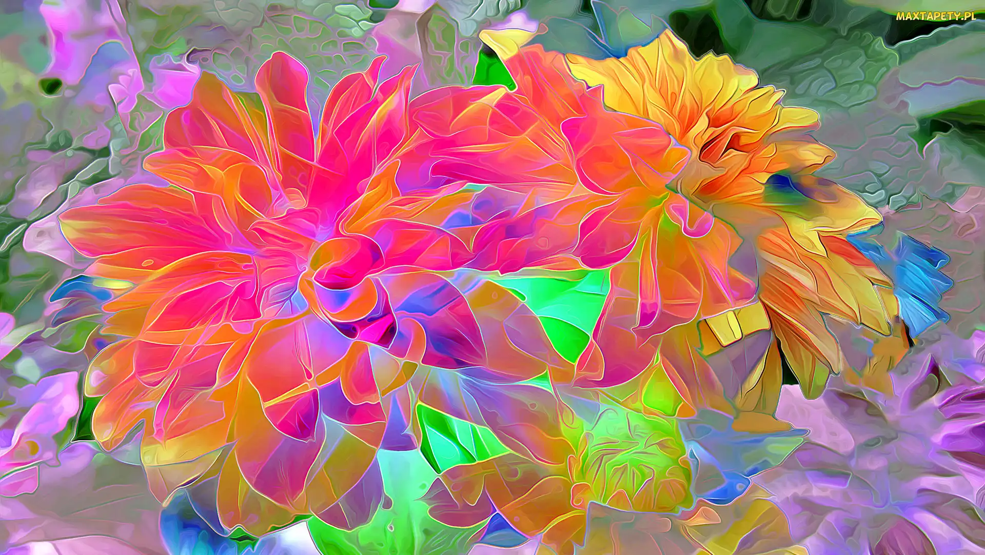 Kwiaty, Fractalius, Kolorowe