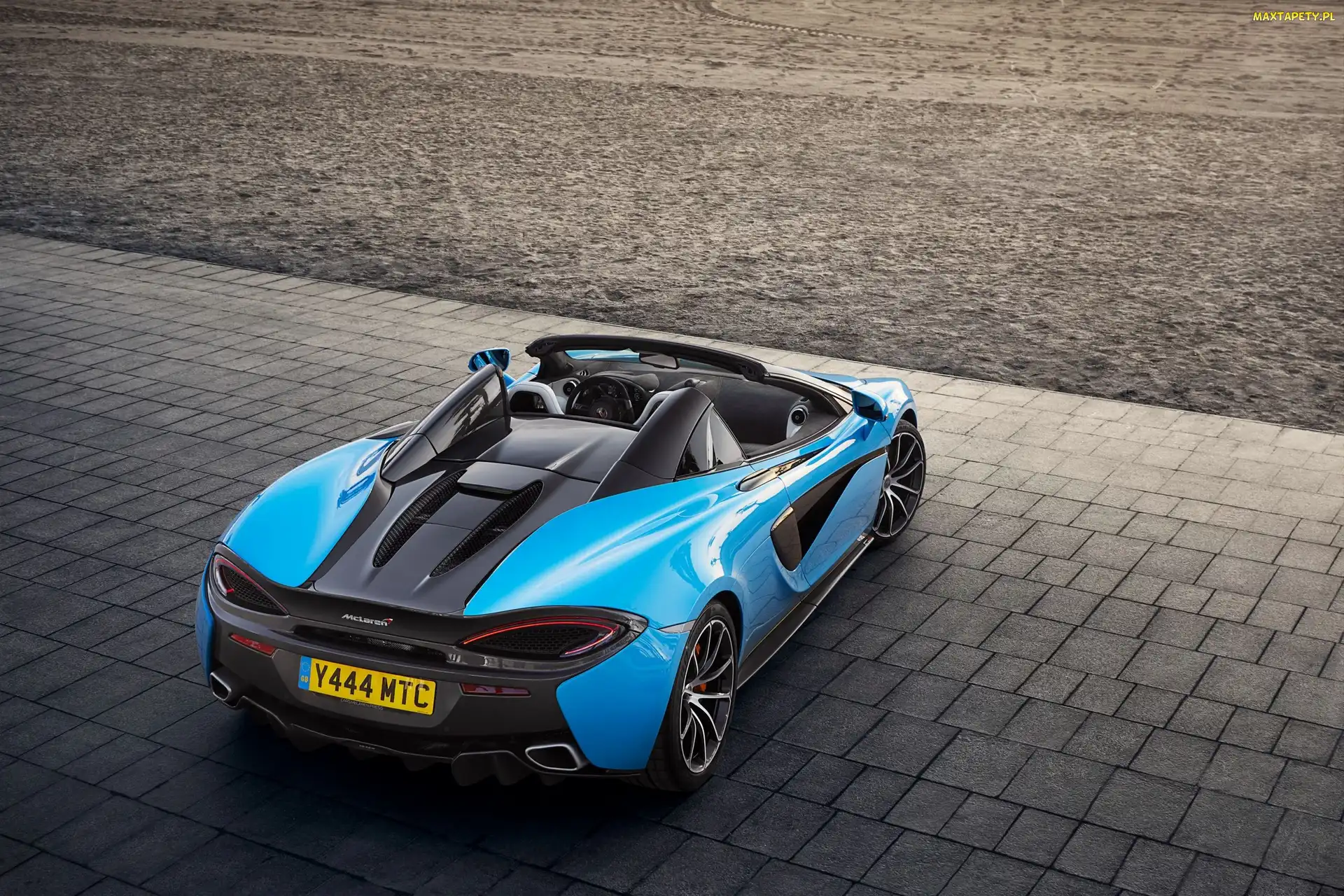 Niebieski, 2017, McLaren 570 S Spider