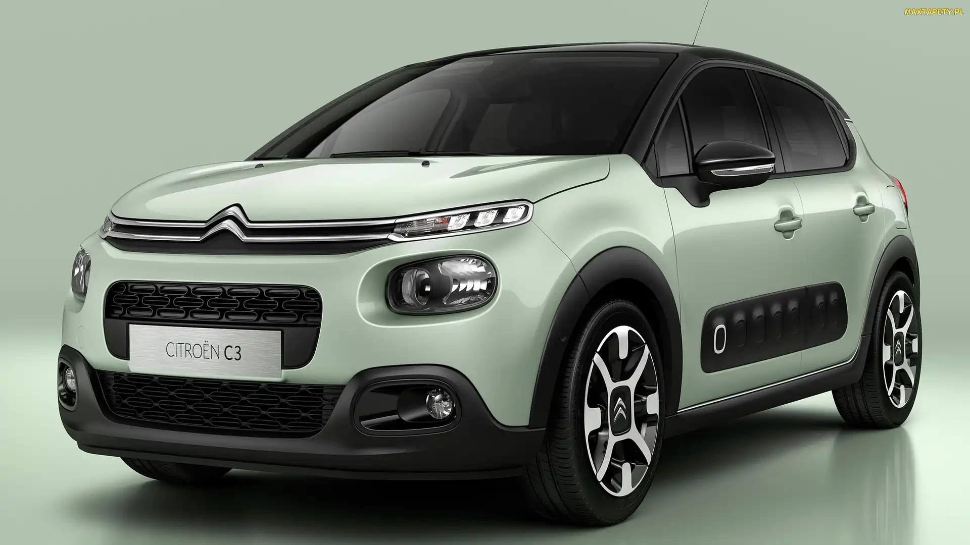 Przód, 2016, Zielonkawy, Citroen C3