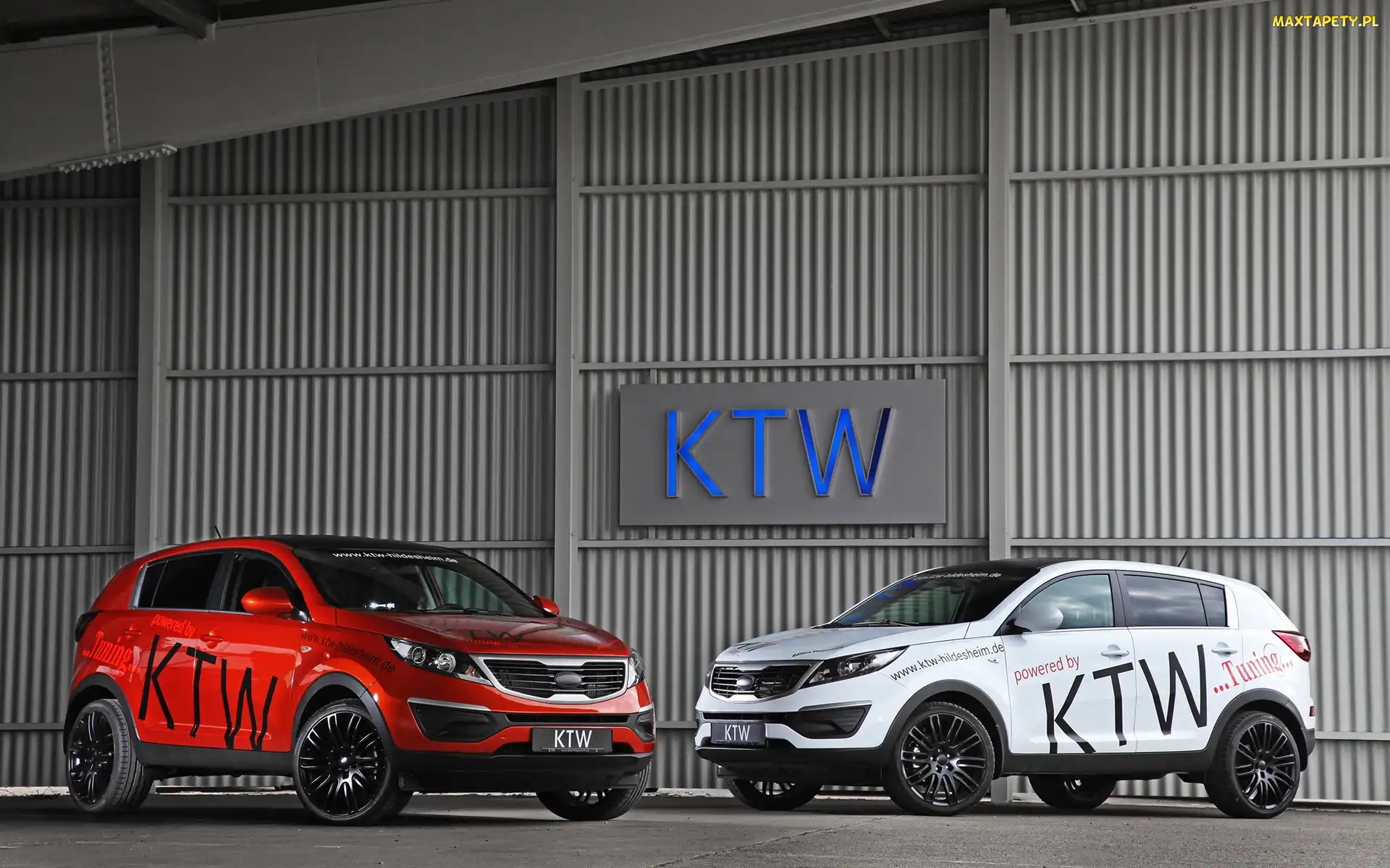 Czerwona, 2013, KTW Tuning, Kia Sportage, Biała