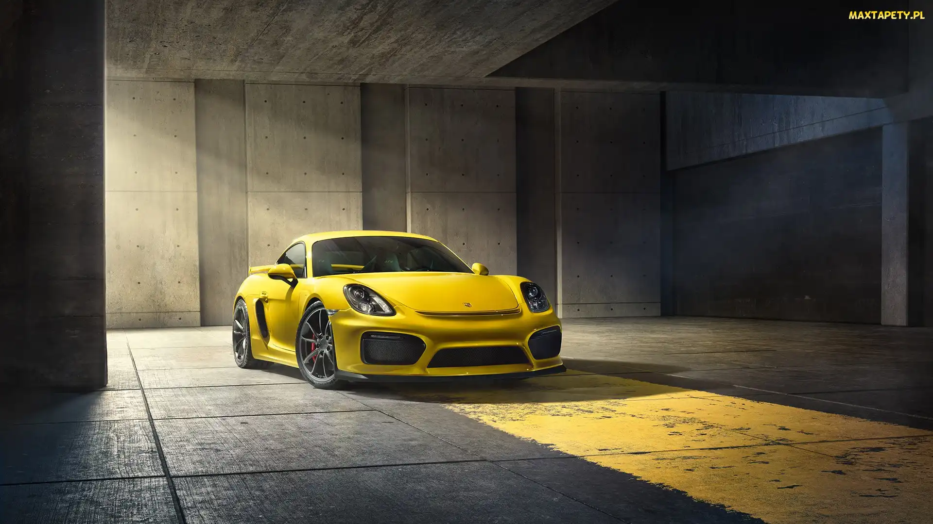 Porsche Cayman GT4, Przód, Żółte