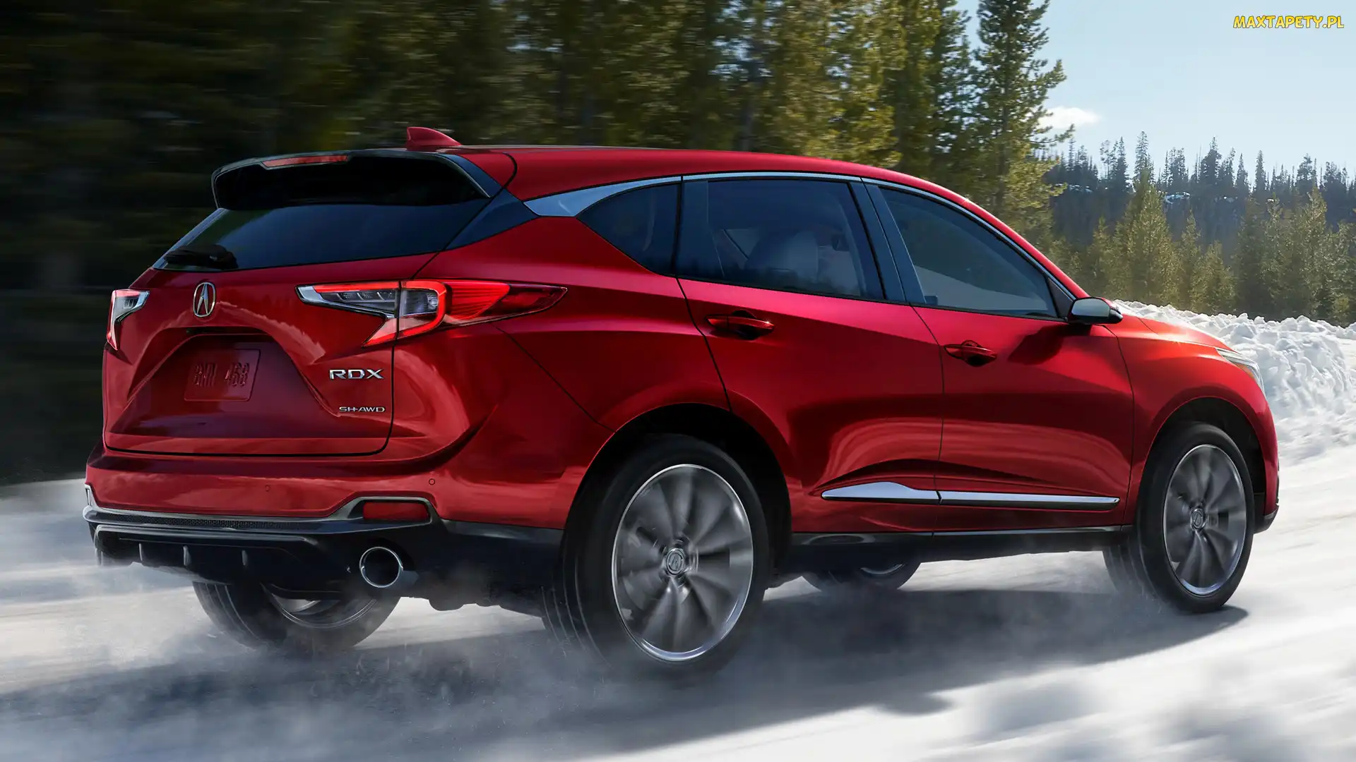 Bok, Tył, Czerwona, Acura RDX