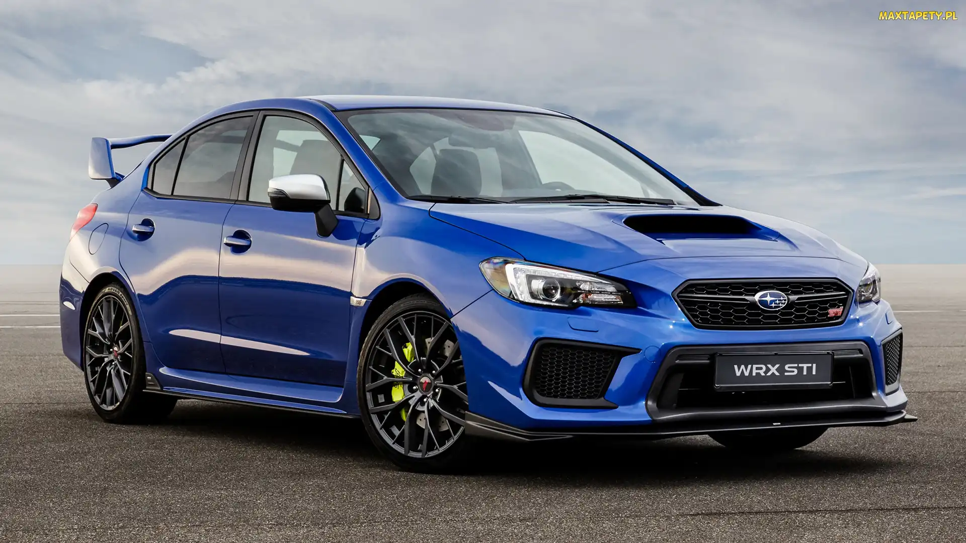 Niebieskie, Przód, Subaru Impreza WRX STI