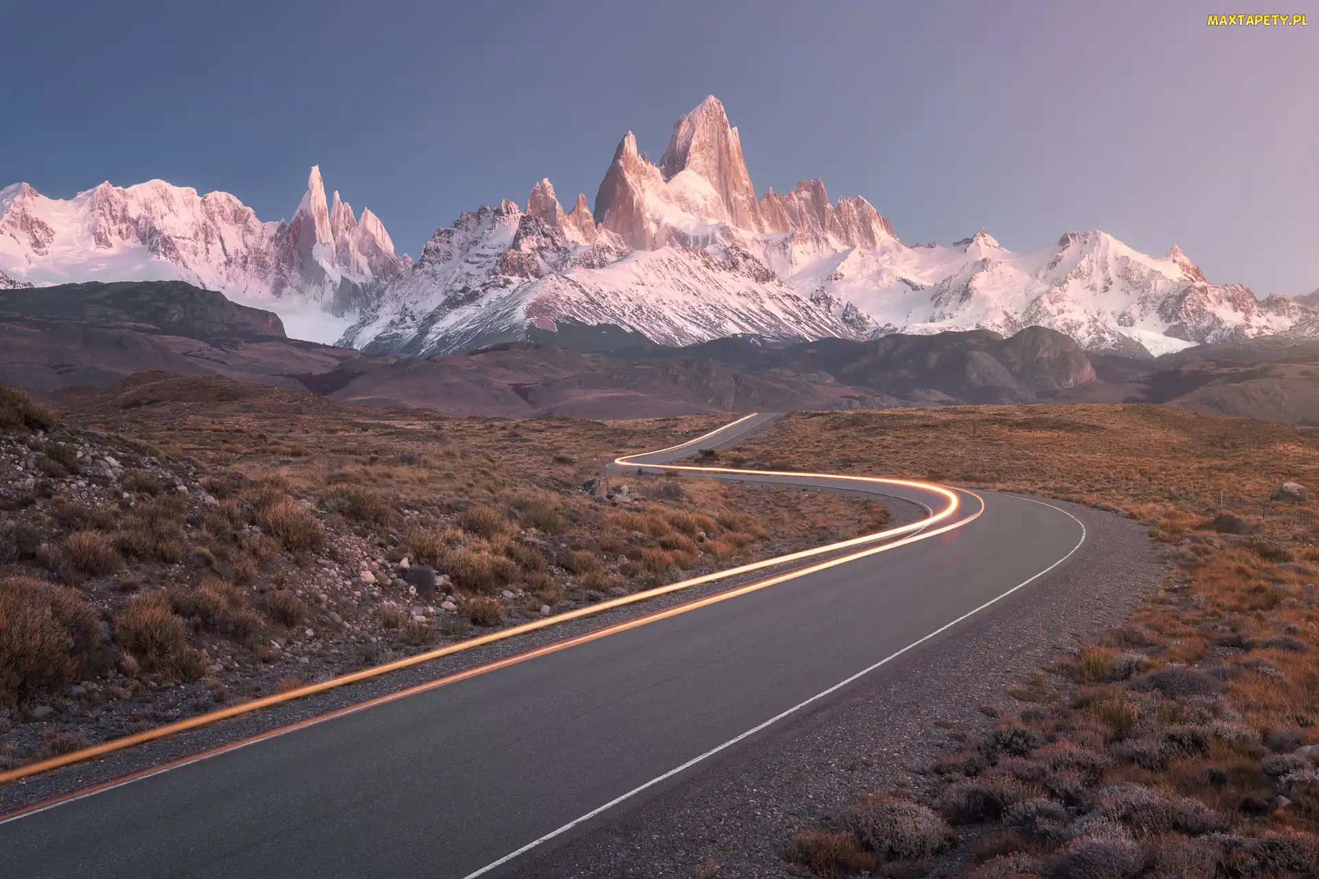 Patagonia, Park Narodowy Los Glaciares, Góry Andy, Argentyna, Szczyt Cerro Torre, Droga, Szczyt Fitz Roy