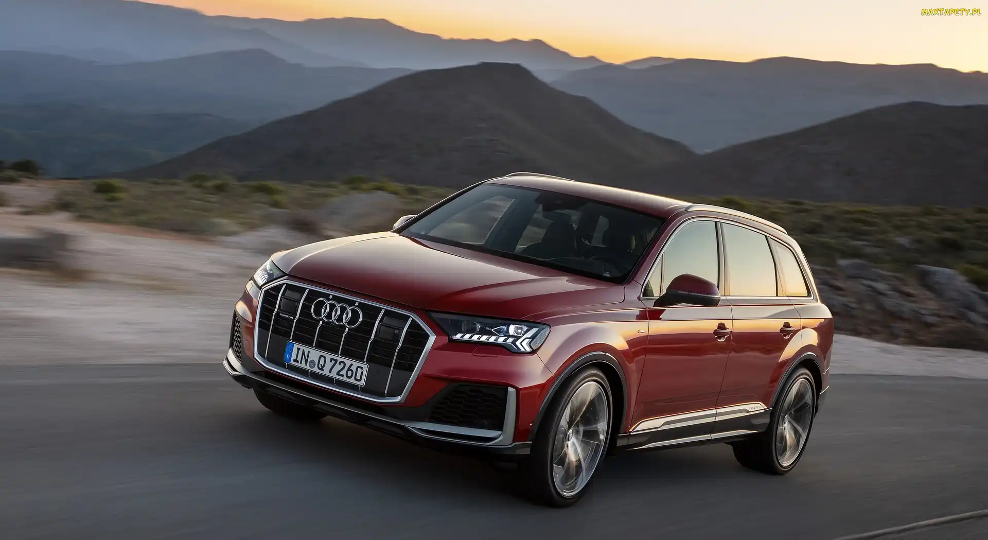 Droga, Góry, Czerwone, Audi Q7