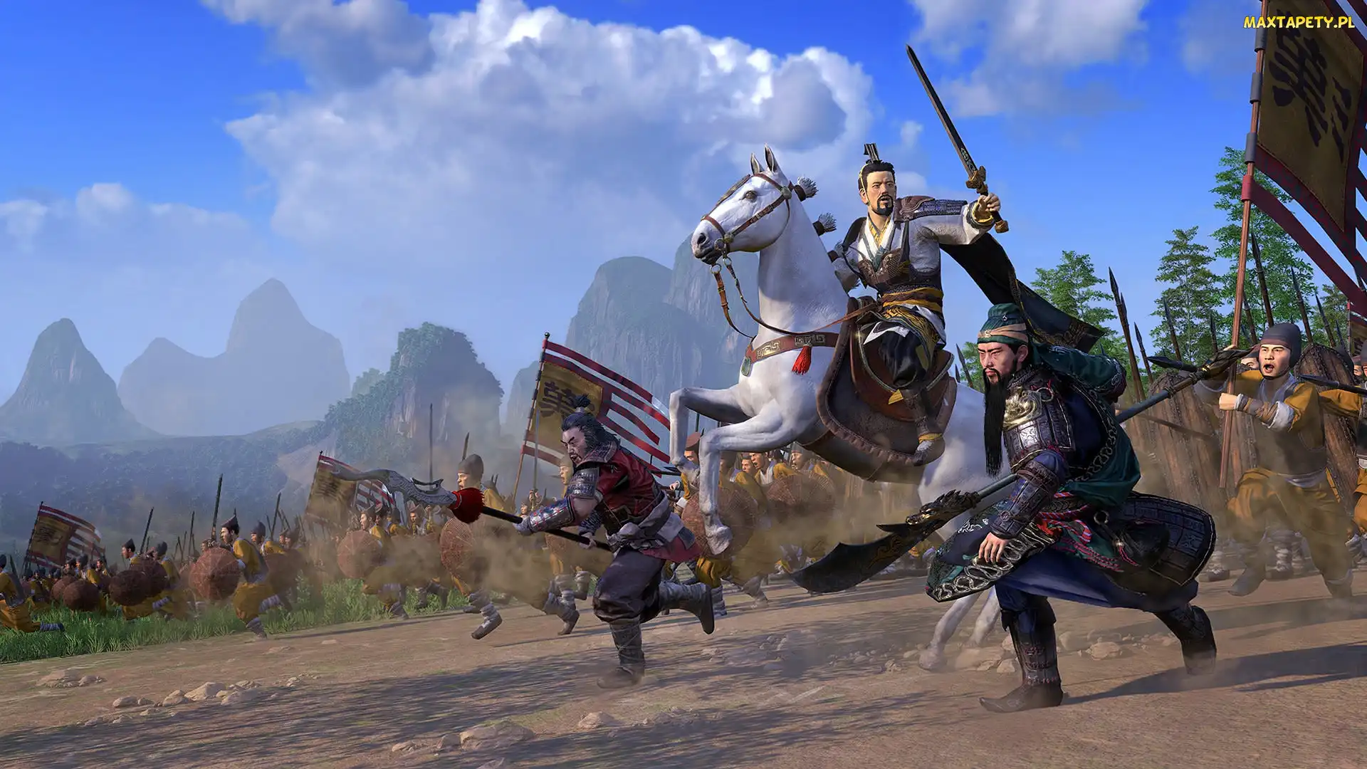 Atak, Walka, Total War Three Kingdoms, Gra, Postacie, Koń