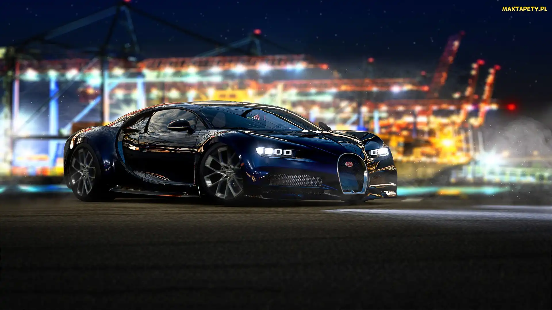 Gra, Bugatti Chiron, Czarny, Forza Motorsport
