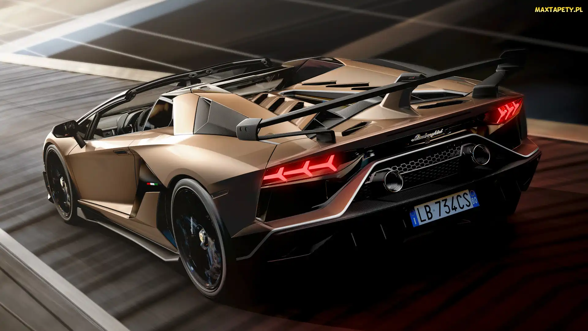 Tył, Lamborghini Aventador